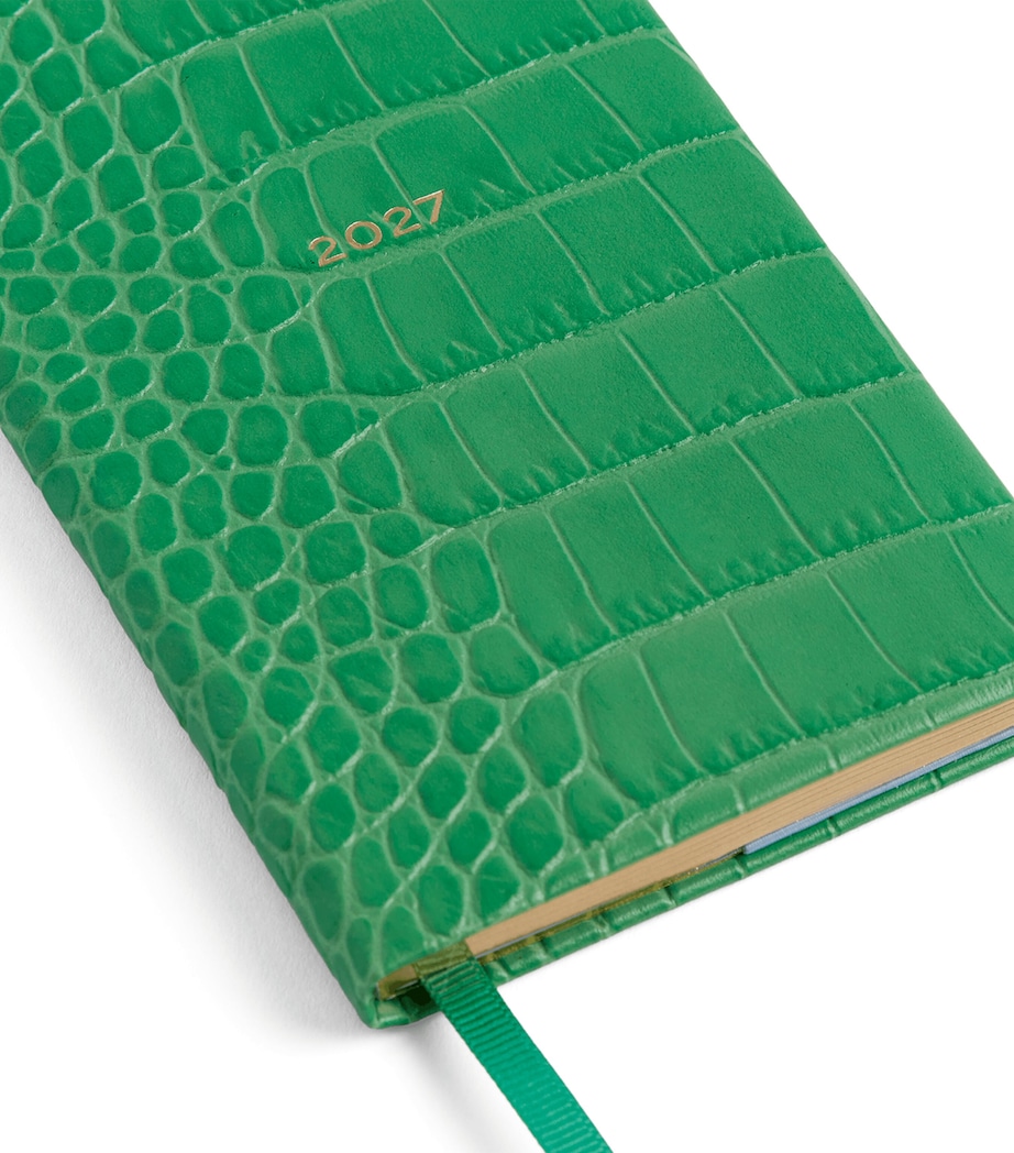 Smythson Leather Panama Weekly Diary 2027 Jade Image 5