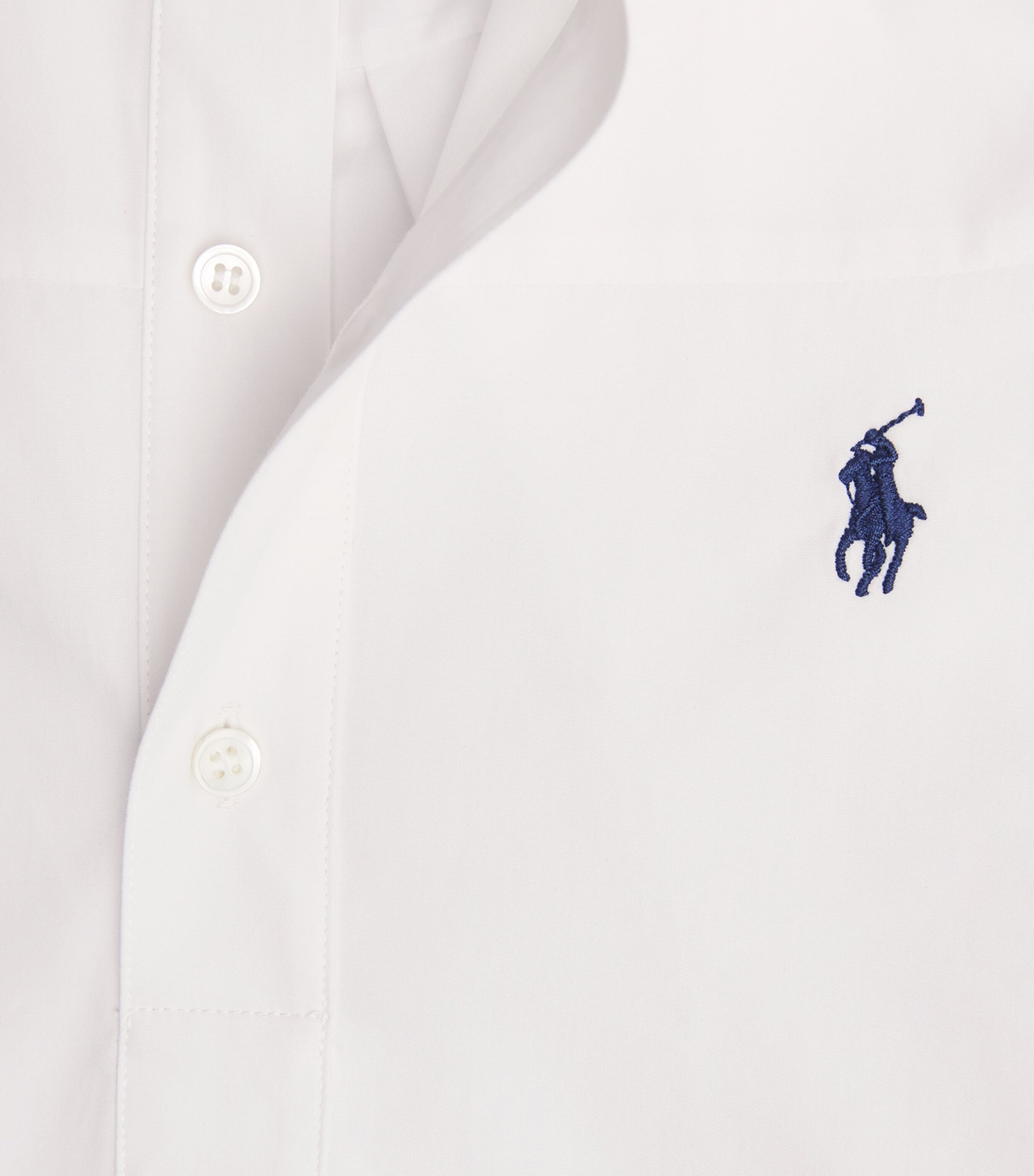 Polo Ralph Lauren Womens Cotton Babydoll Mini Shirt Dress White Image 6