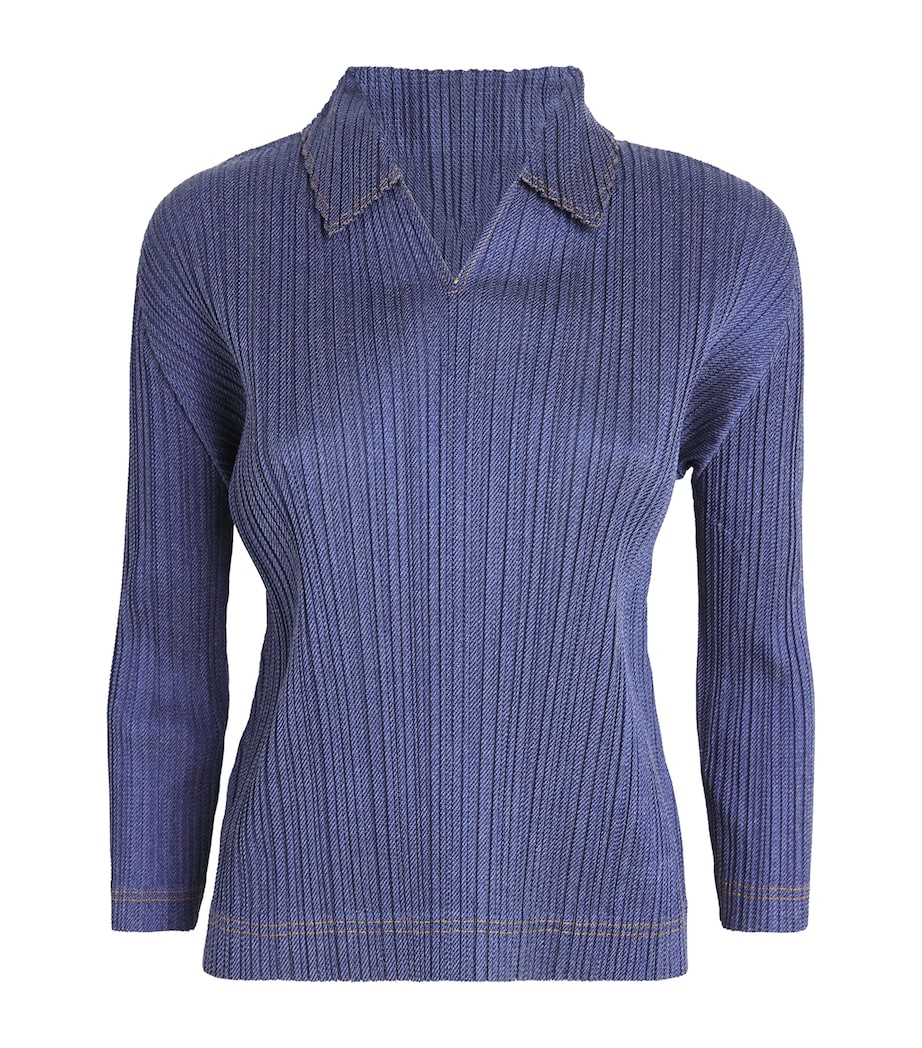 Pleated Cotton Denim Shirt 72 Image 1