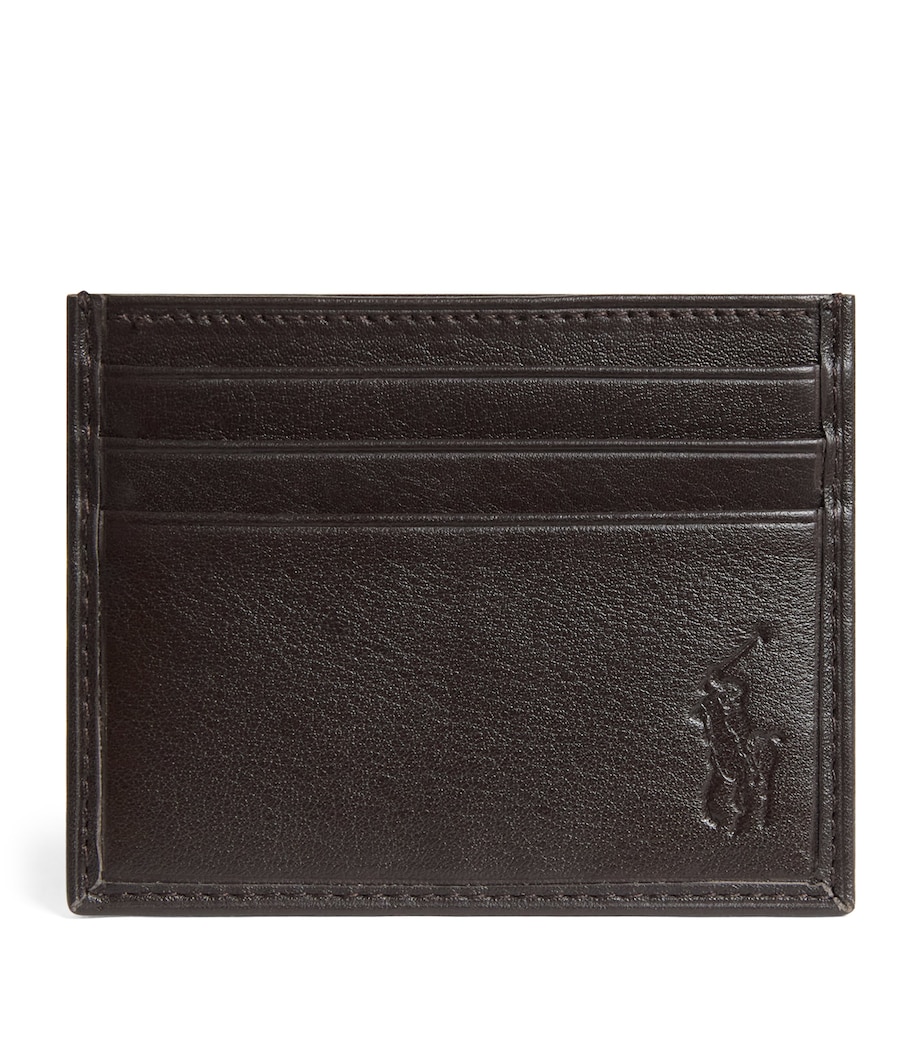 Polo Ralph Lauren Leather Logo Card Holder Brown Image 1