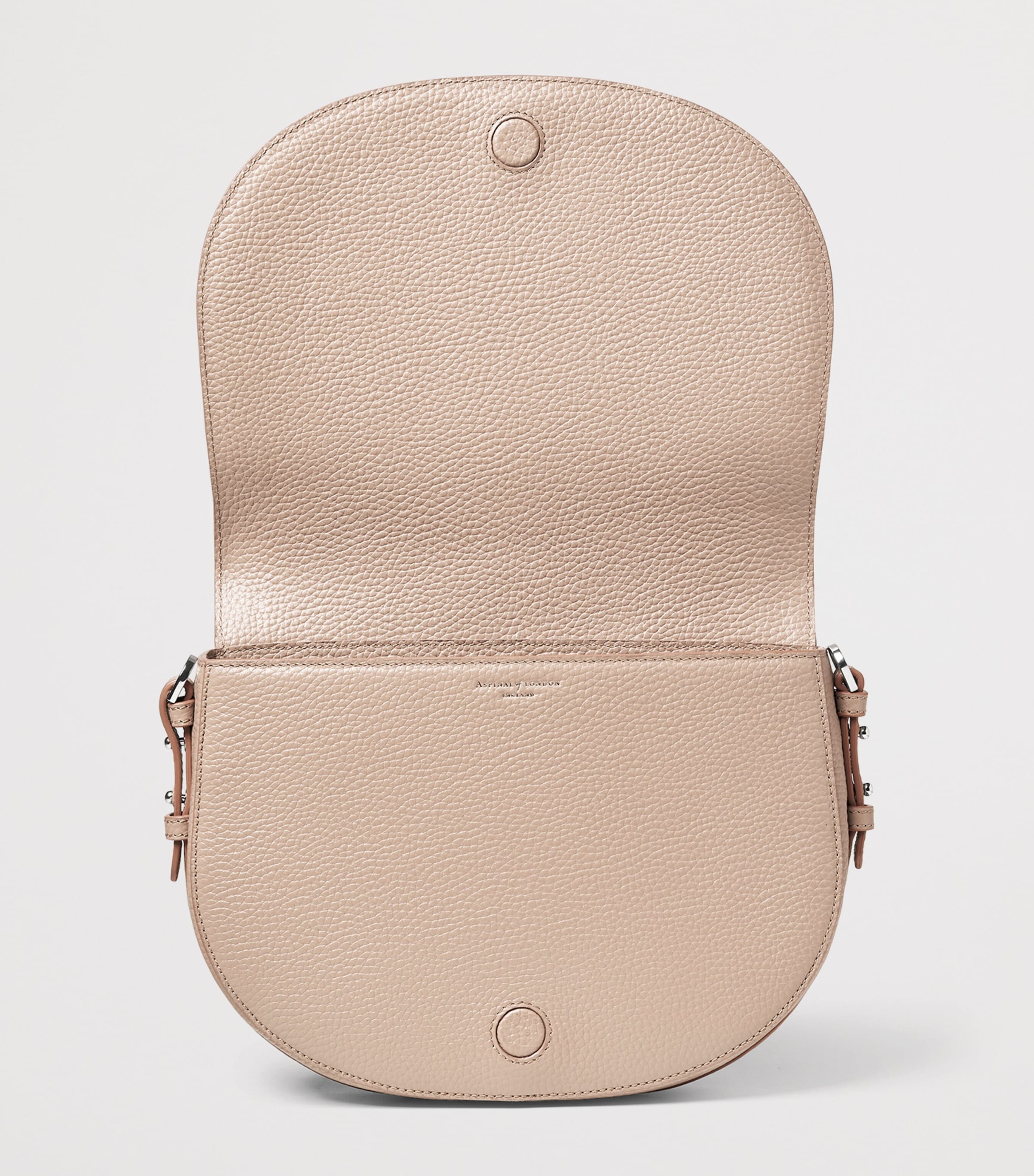 Aspinal Of London Leather Stella Cross-Body Satchel Taupe Image 4