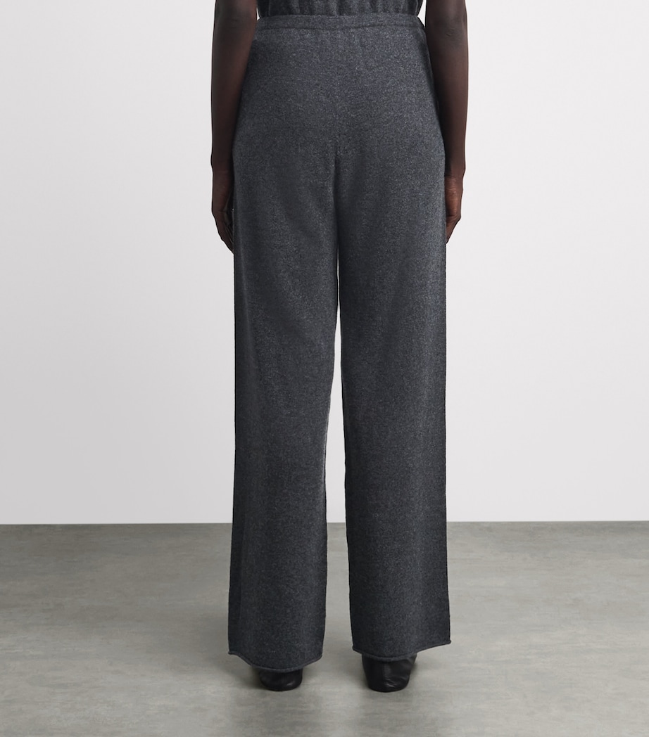MM Womens Virgin Wool-Cashmere Trousers Dark Grey Image 5