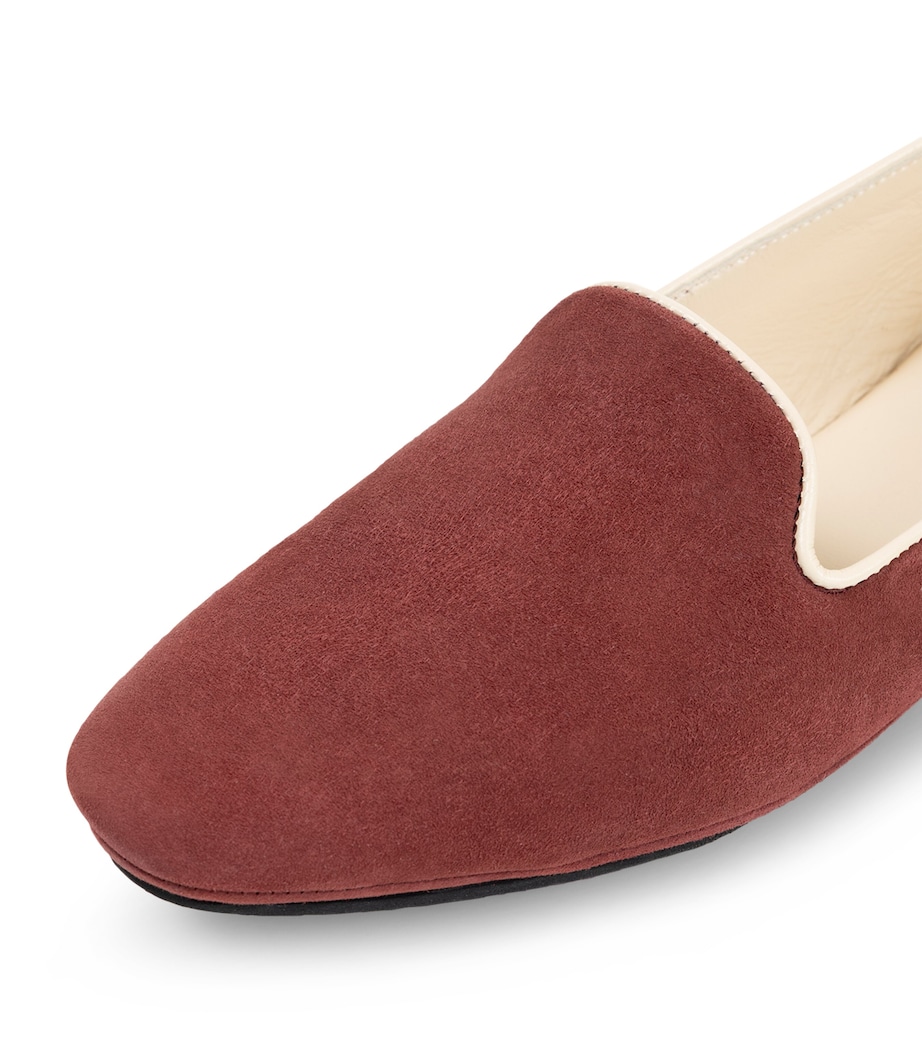 Frette Suede Jewlement Slippers Terracotta Image 2