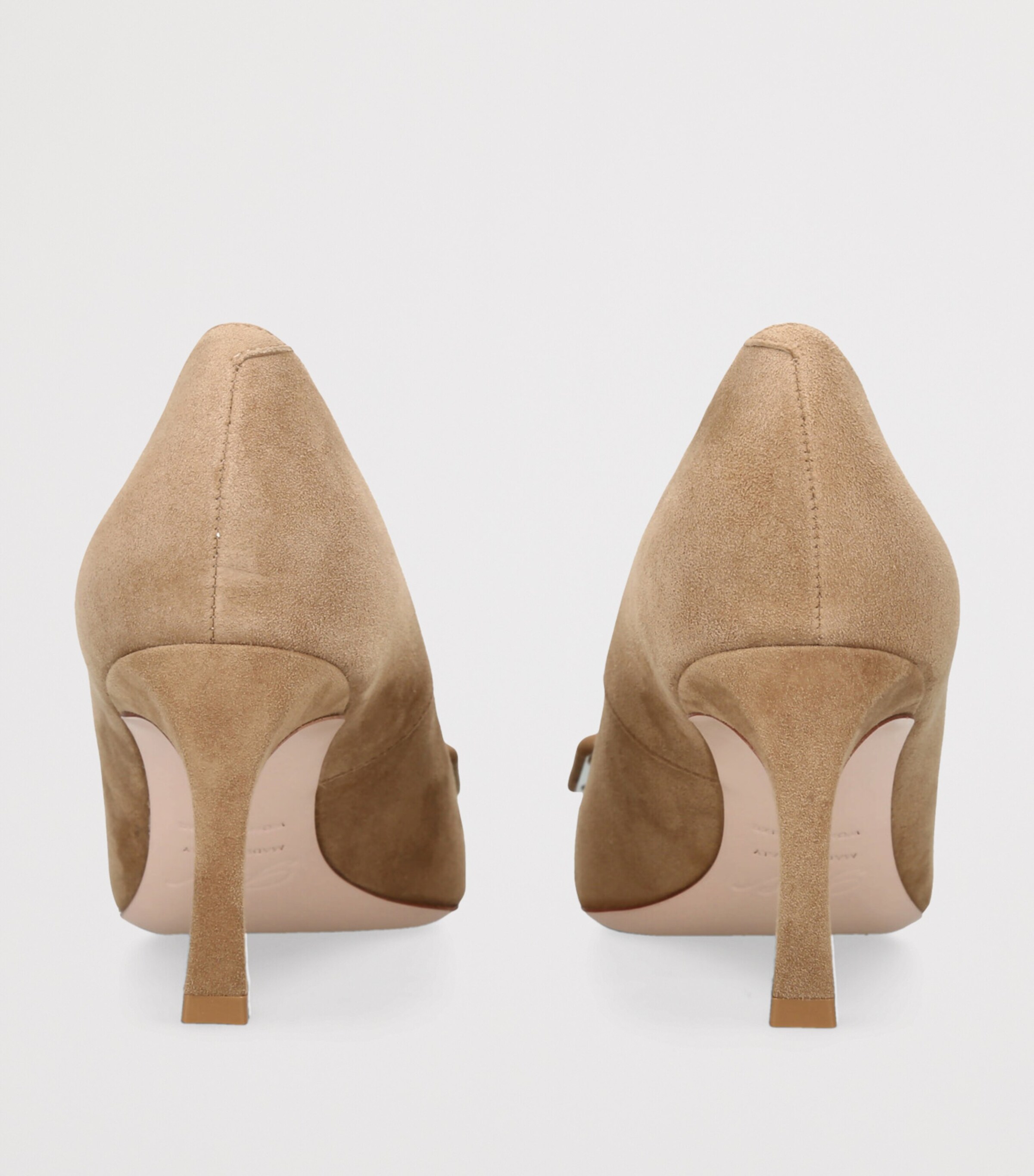 Suede Trompette Pumps 70 TAN Image 2