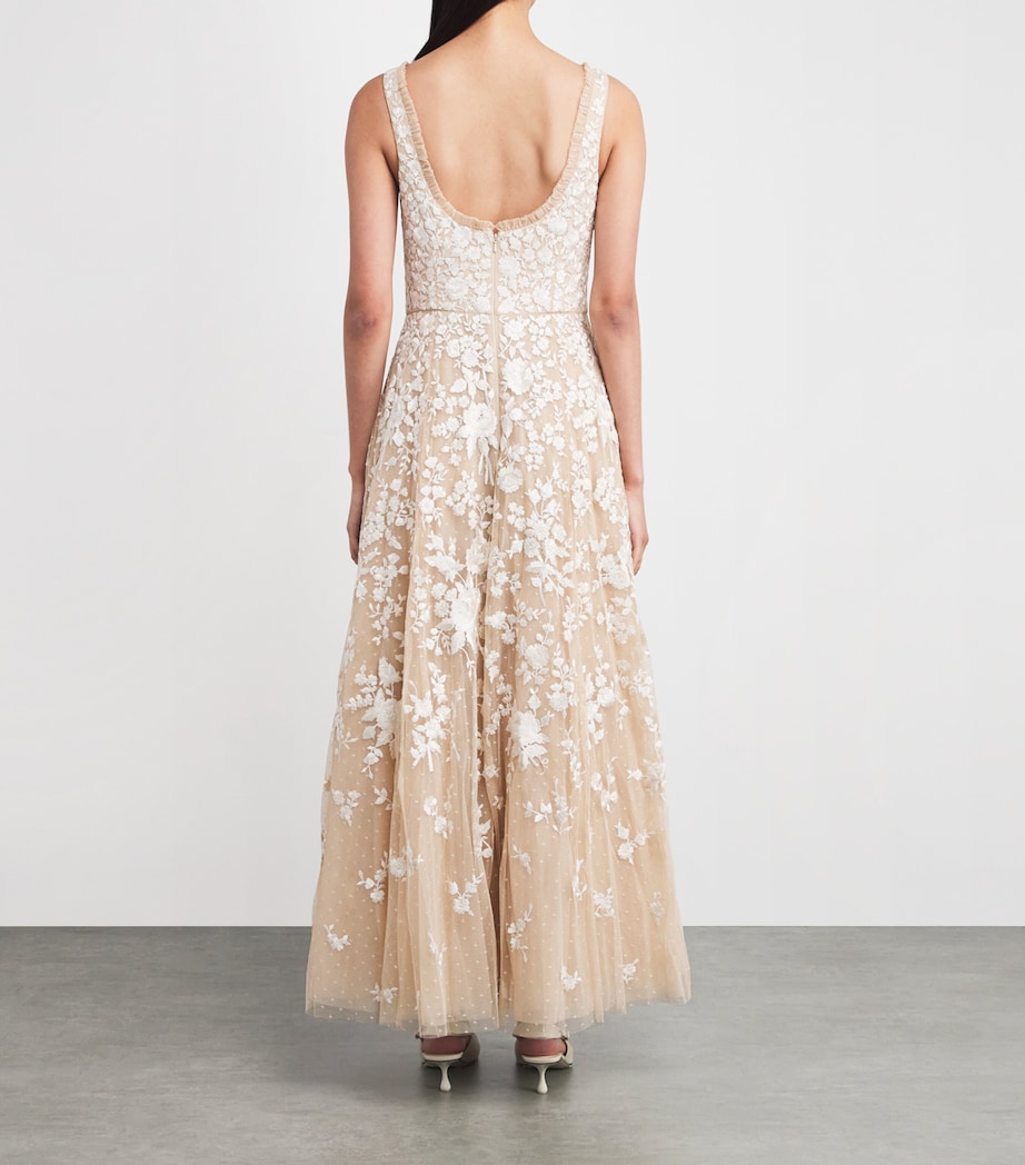 Scoop-Neck Rosa Maxi Dress BEIGE/CREAM Image 3