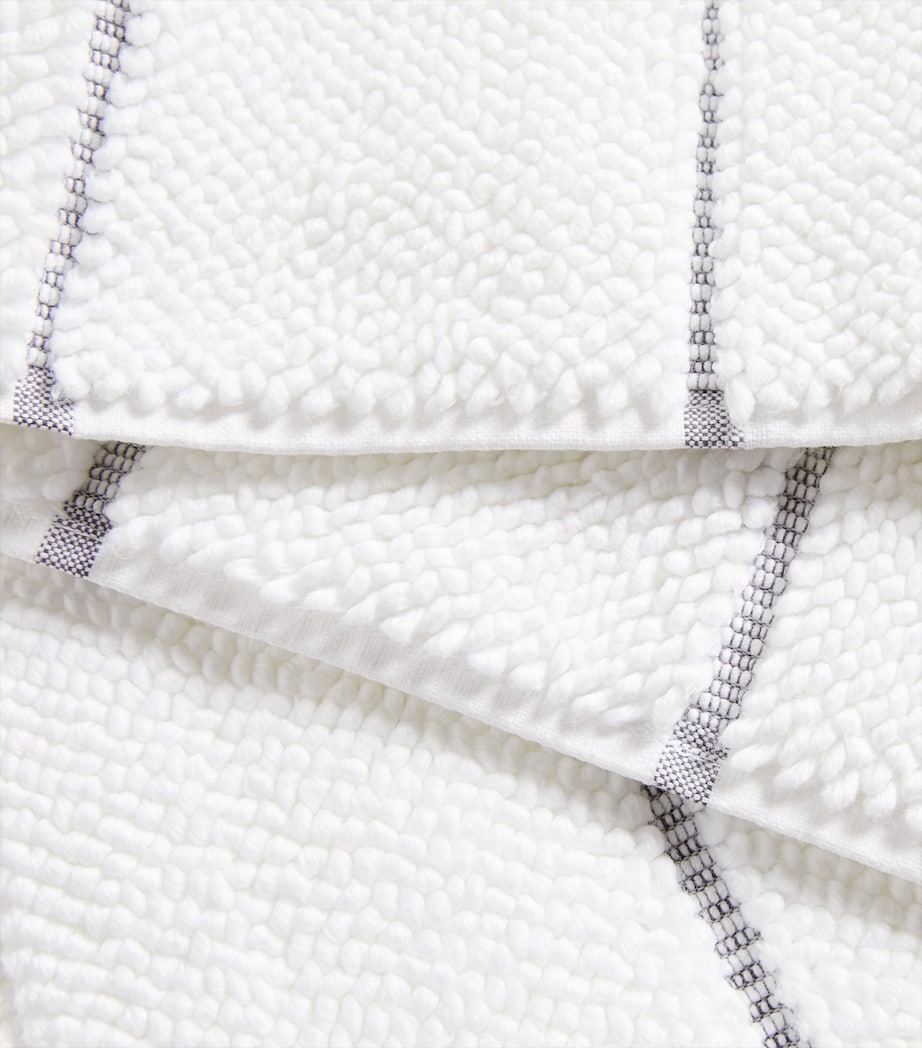 Cozy Bath Mat (60cm x 95cm) WHITE/DARK GREY Image 3