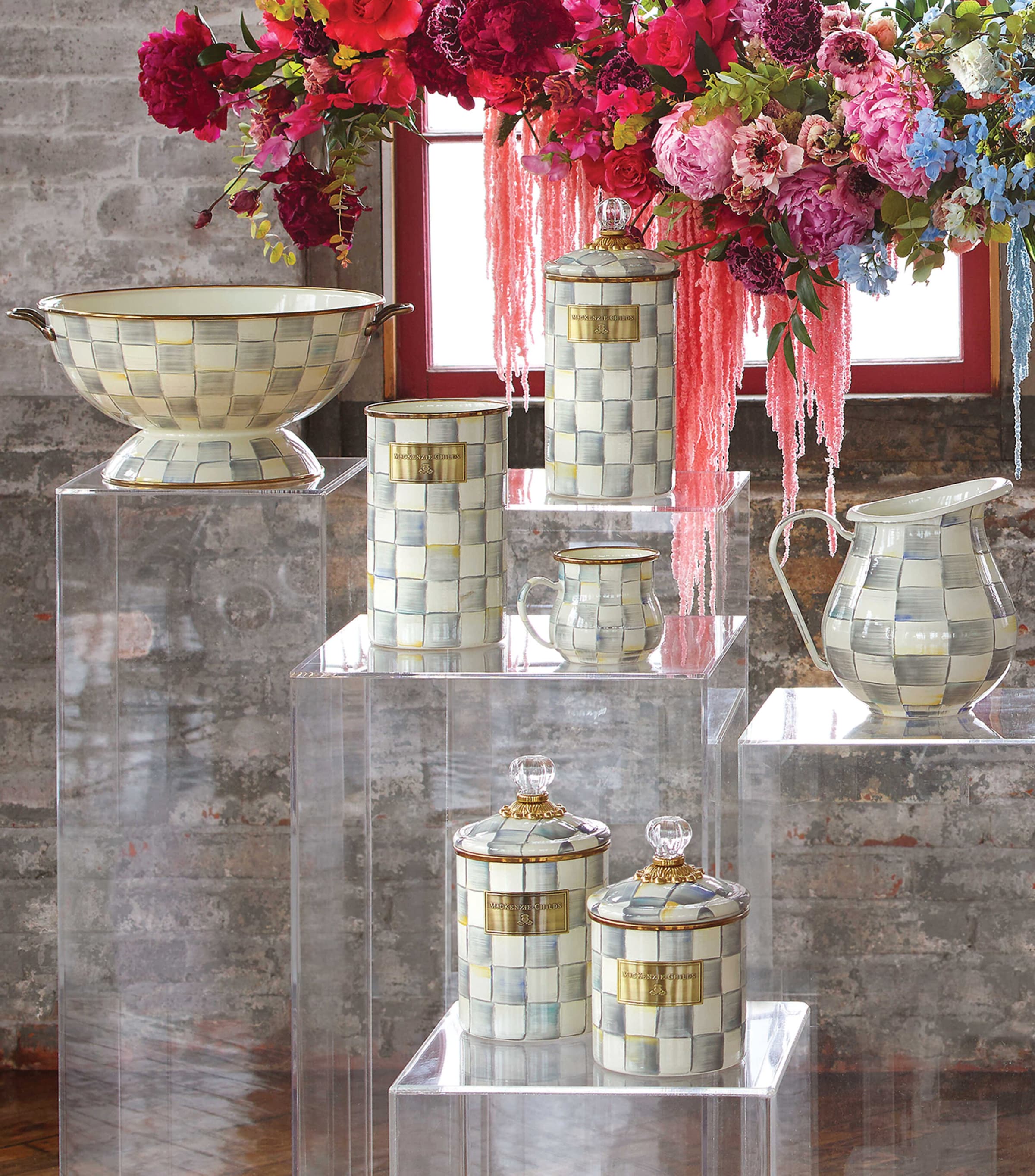 Sterling Check Utensil Holder (21.5cm) SILVER Image 2