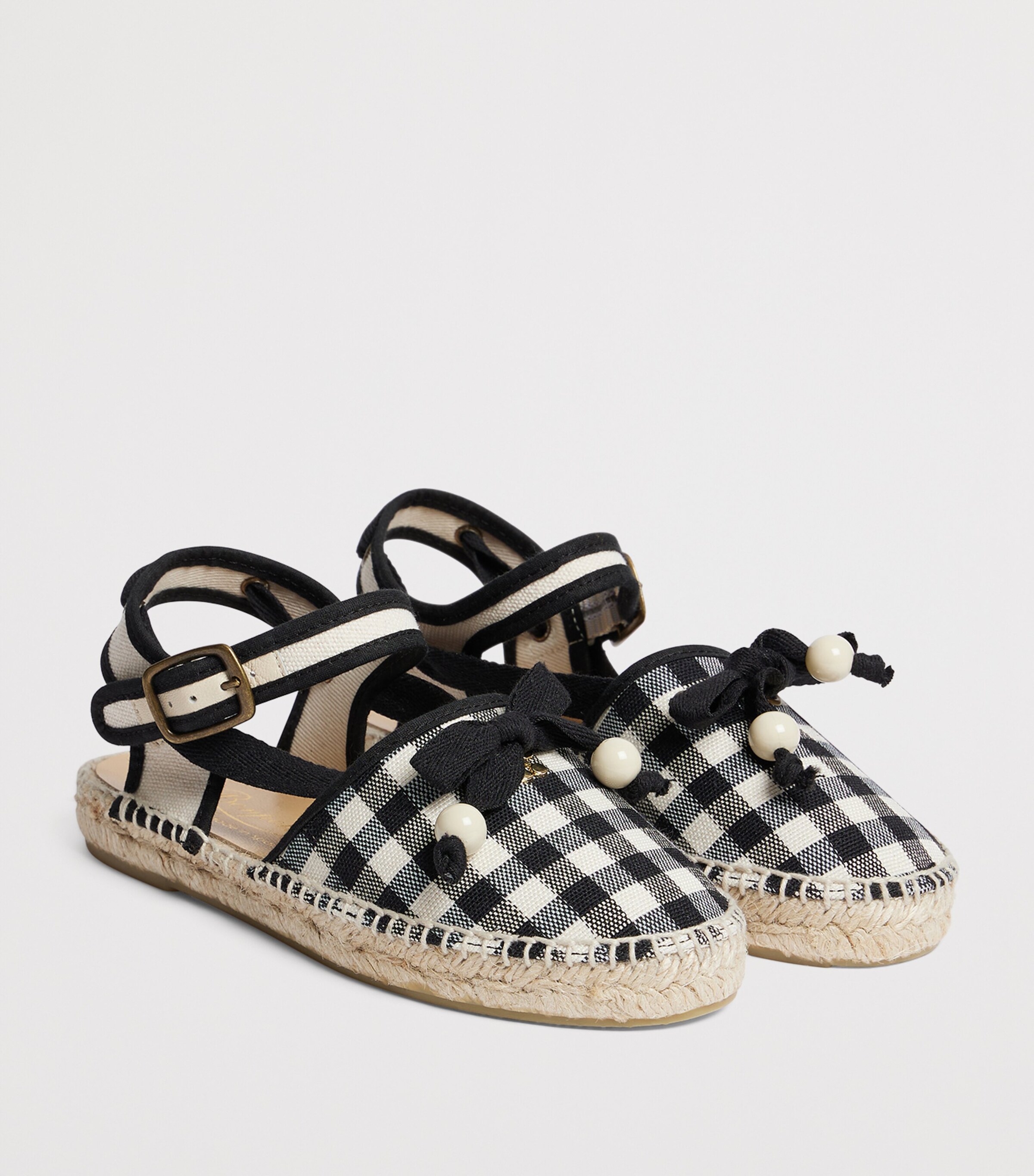 Woven Check Espadrilles VICHY NOIR Image 2