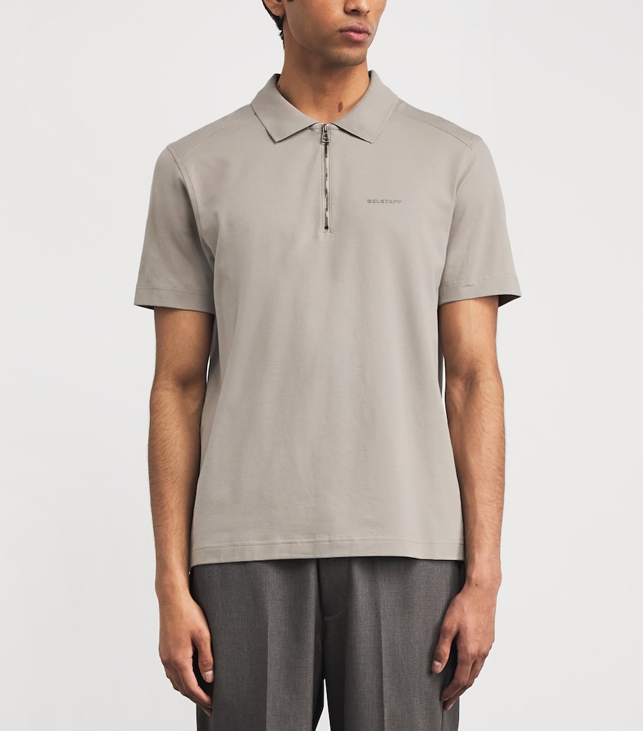 Belstaff Mens Stretch-Cotton Alloy Slim Polo Shirt Dark Sanddksnd Image 4