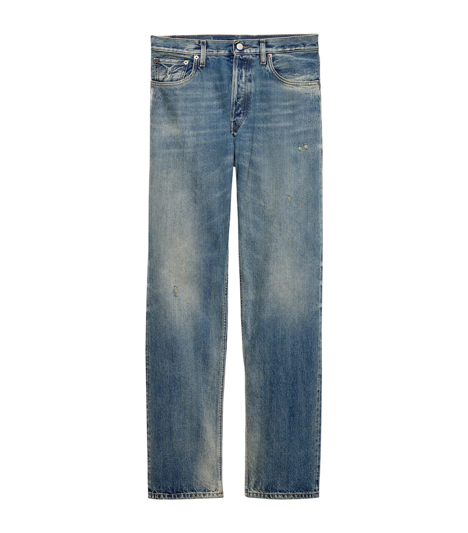 Distressed Straight Jeans F0008 Image 1