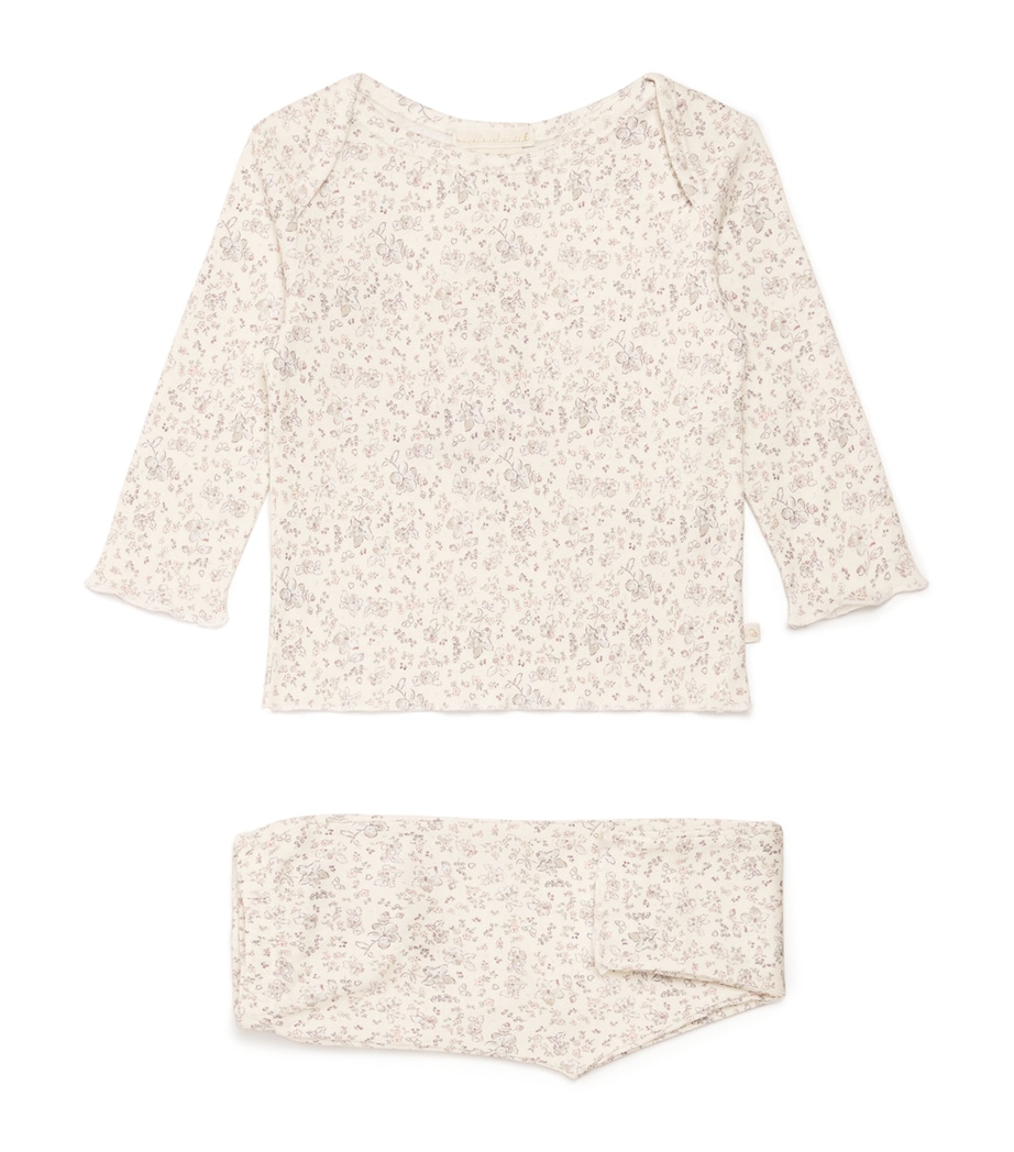 Marie-Chantal Cotton Aluna Athena T-Shirt and Leggings Set (0-24 Months) Sandstone/lilac Image 1