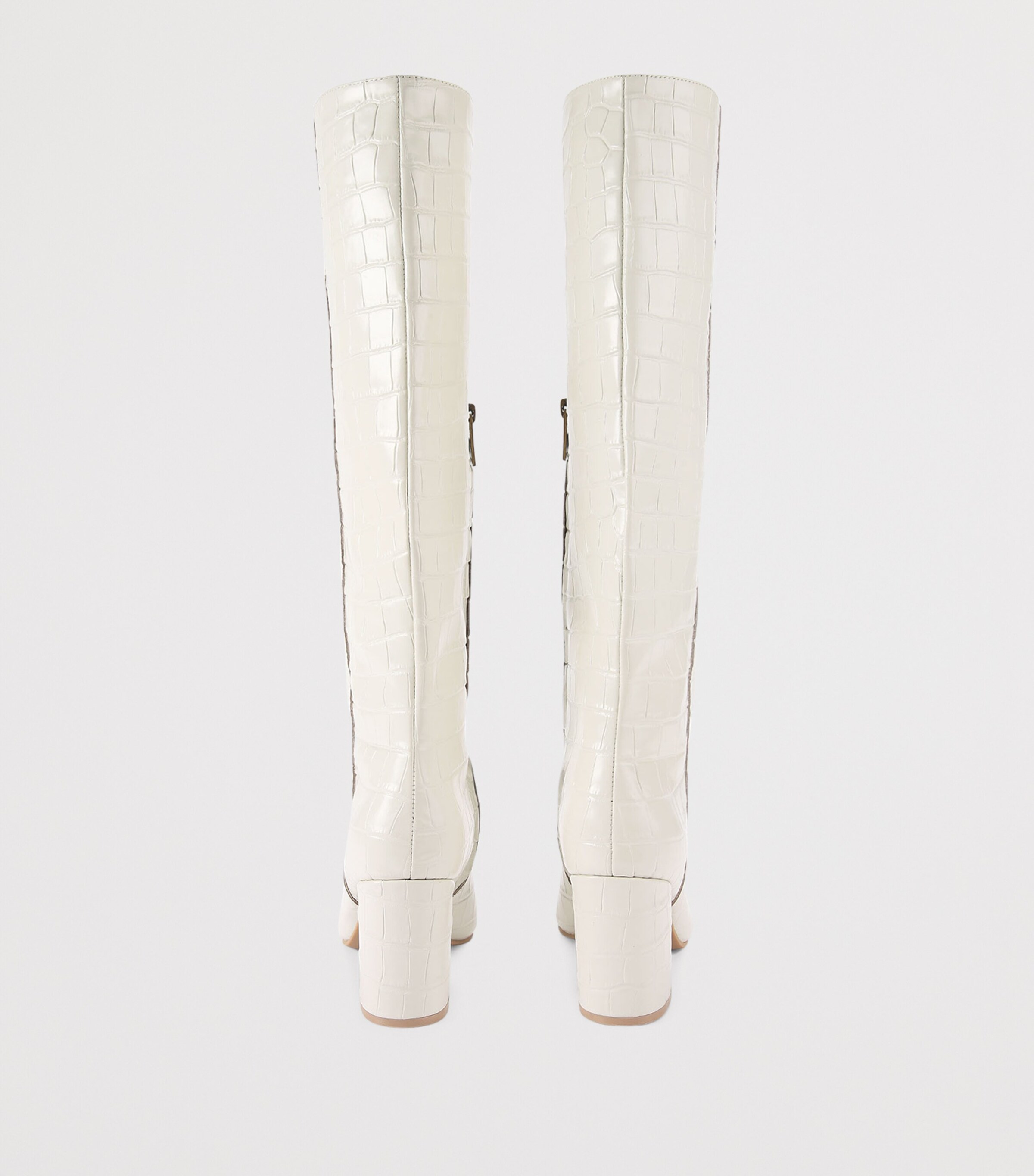 Leather Regent Knee-High Boots BONE Image 2