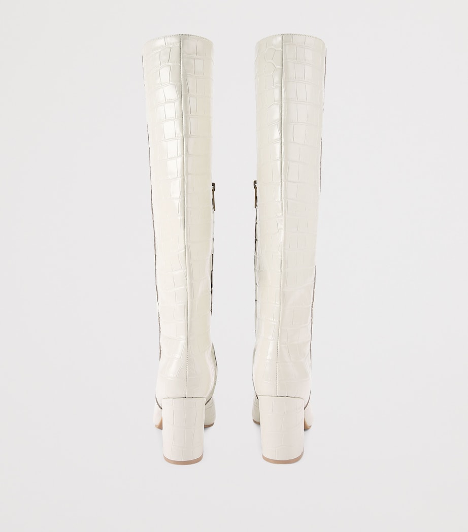 Leather Regent Knee-High Boots BONE Image 2