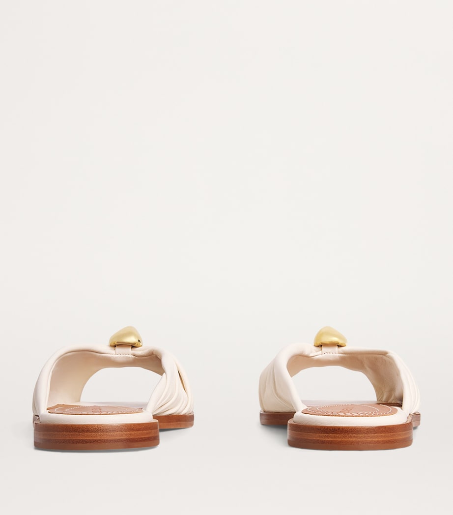 Zimmermann Leather Gleam Slides Vanilla Image 4