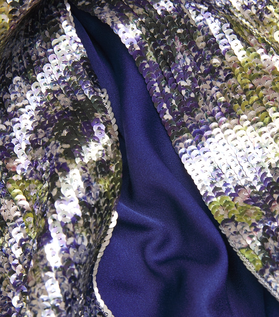 Sequin Midi Dress BLUE Image 5