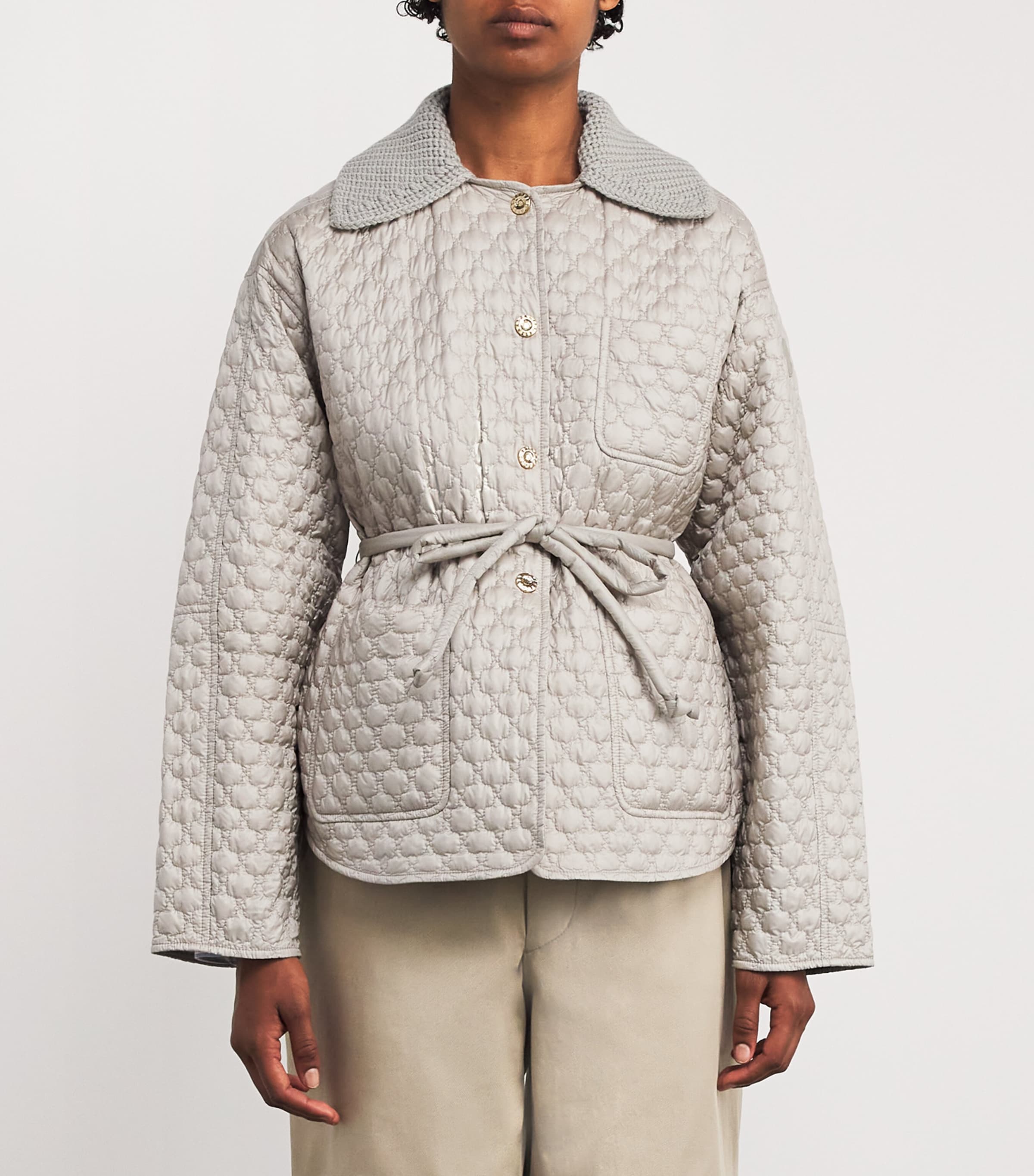 Down Water-Repellent Belted Raray Jacket 268 Image 3