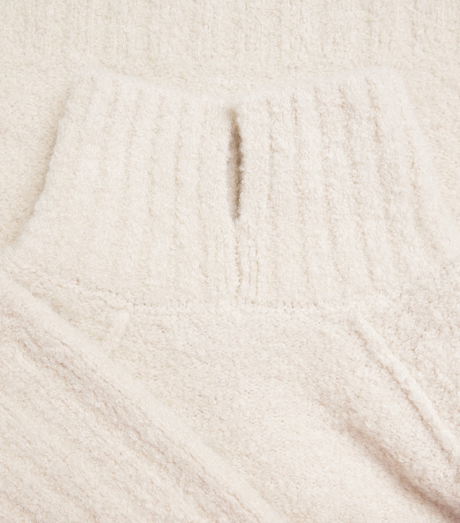 Wool-Alpaca Bouclé Sweater PALE OATMEAL Image 5