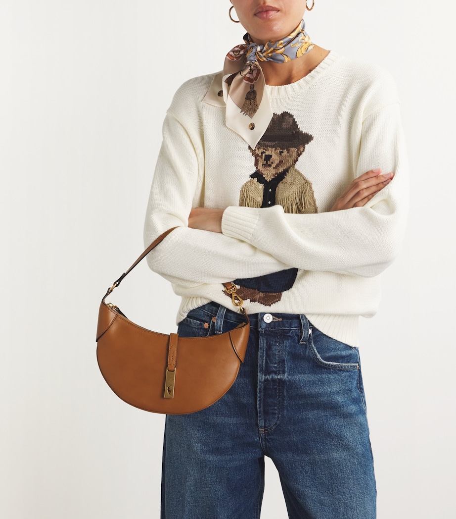 Polo Ralph Lauren Leather Polo ID Shoulder Bag Cla Tan Image 5