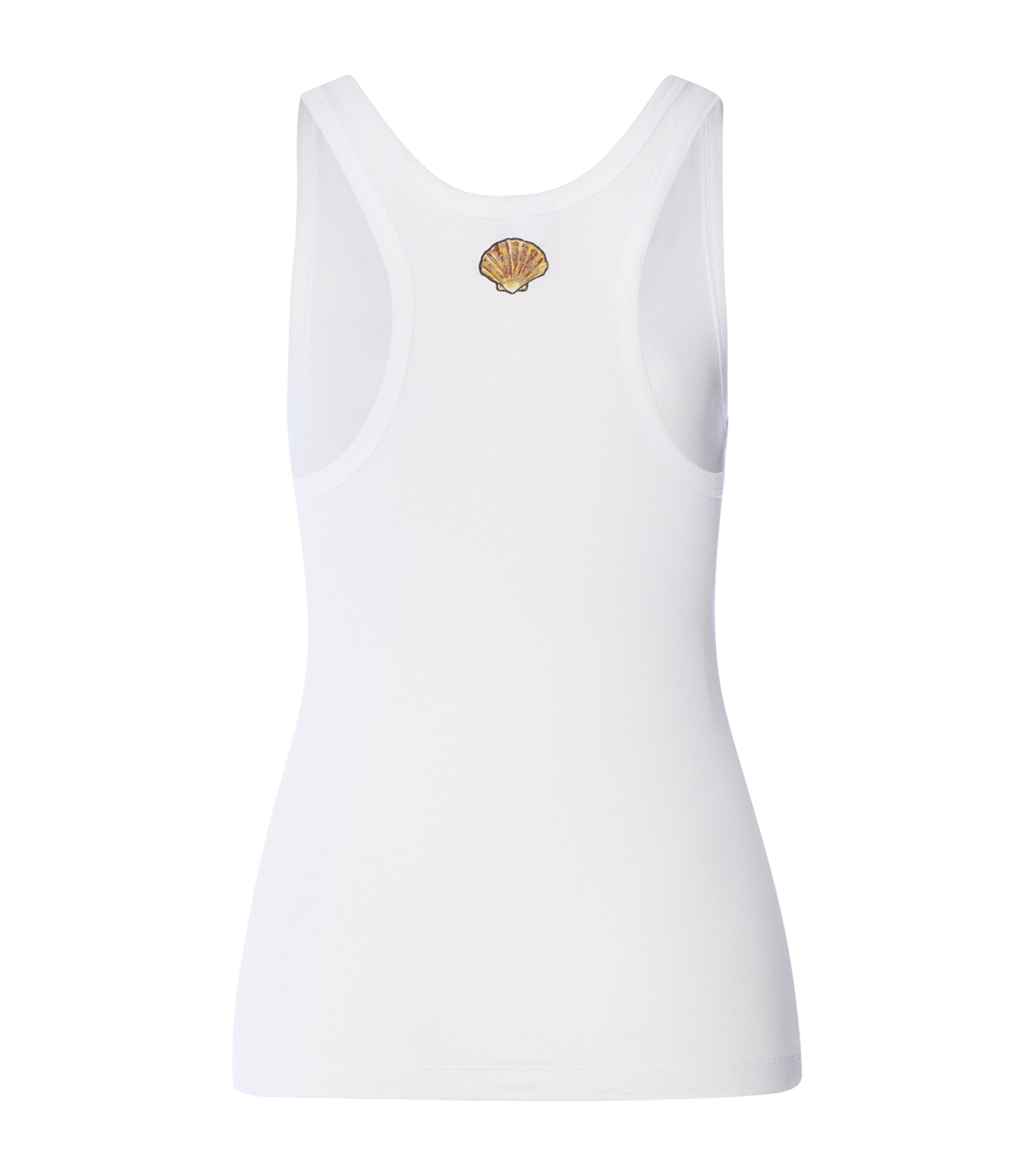 Hanro Womens x Charlotte Adam Stretch-Cotton Tank Top White Image 5