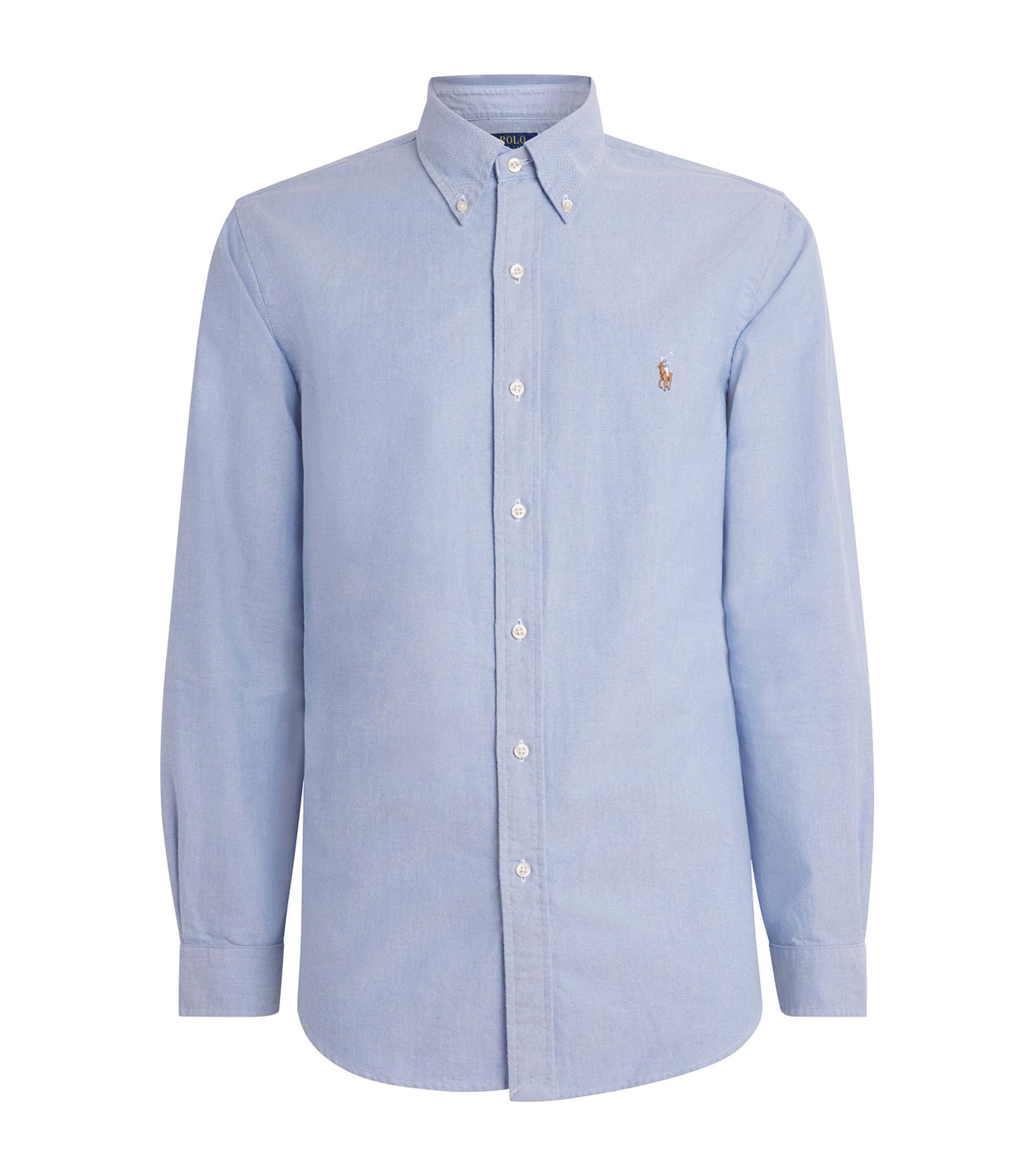 Polo Ralph Lauren Mens Custom Fit Oxford Shirt Blue Image 1