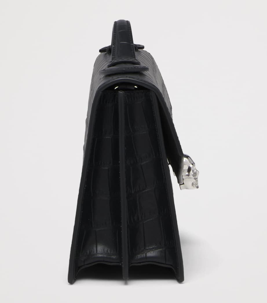 McQueen Leather Skull Top-Handle Bag Image 4