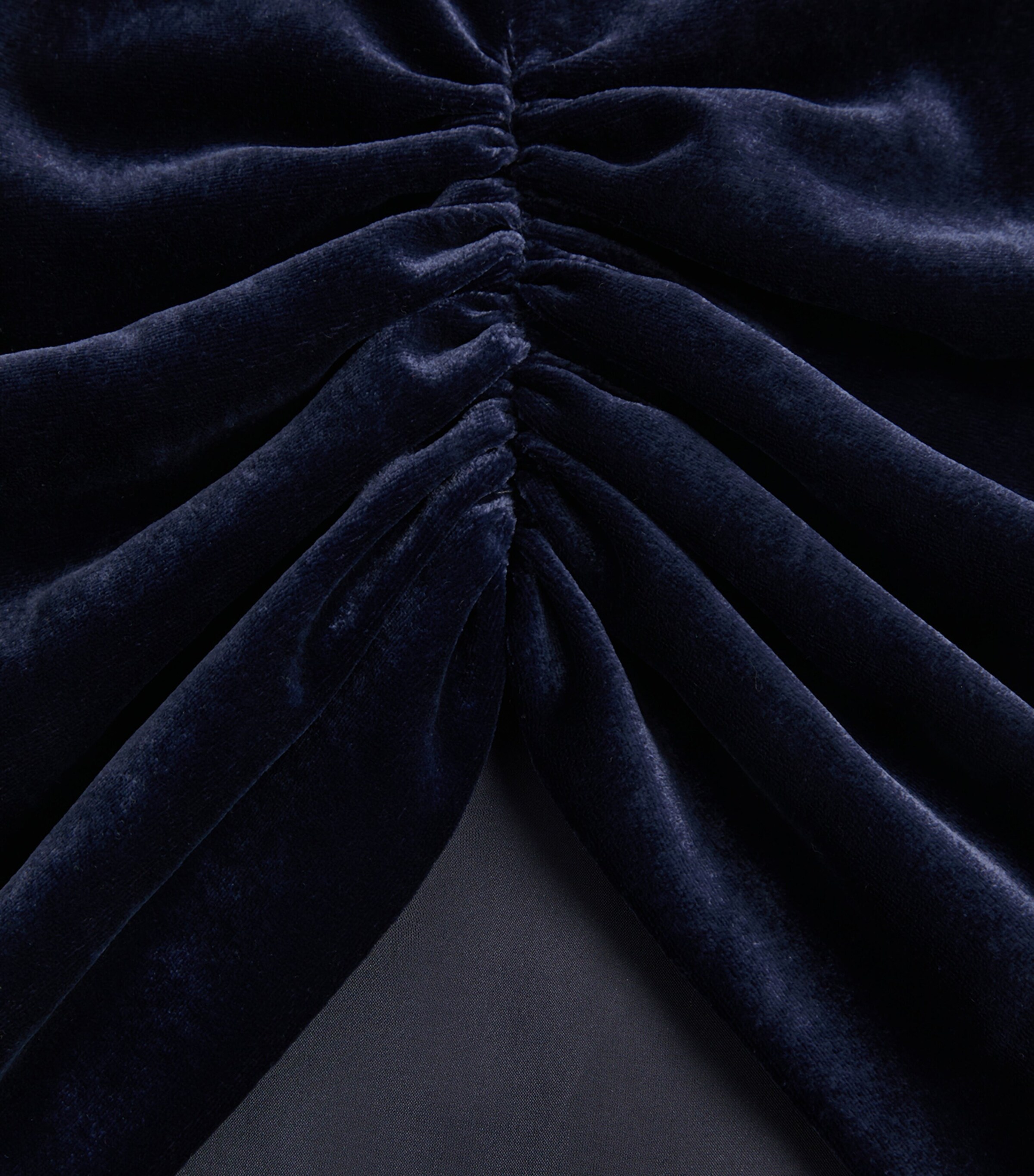 Valentino Womens Velvet Gathered Midi Skirt Image 6