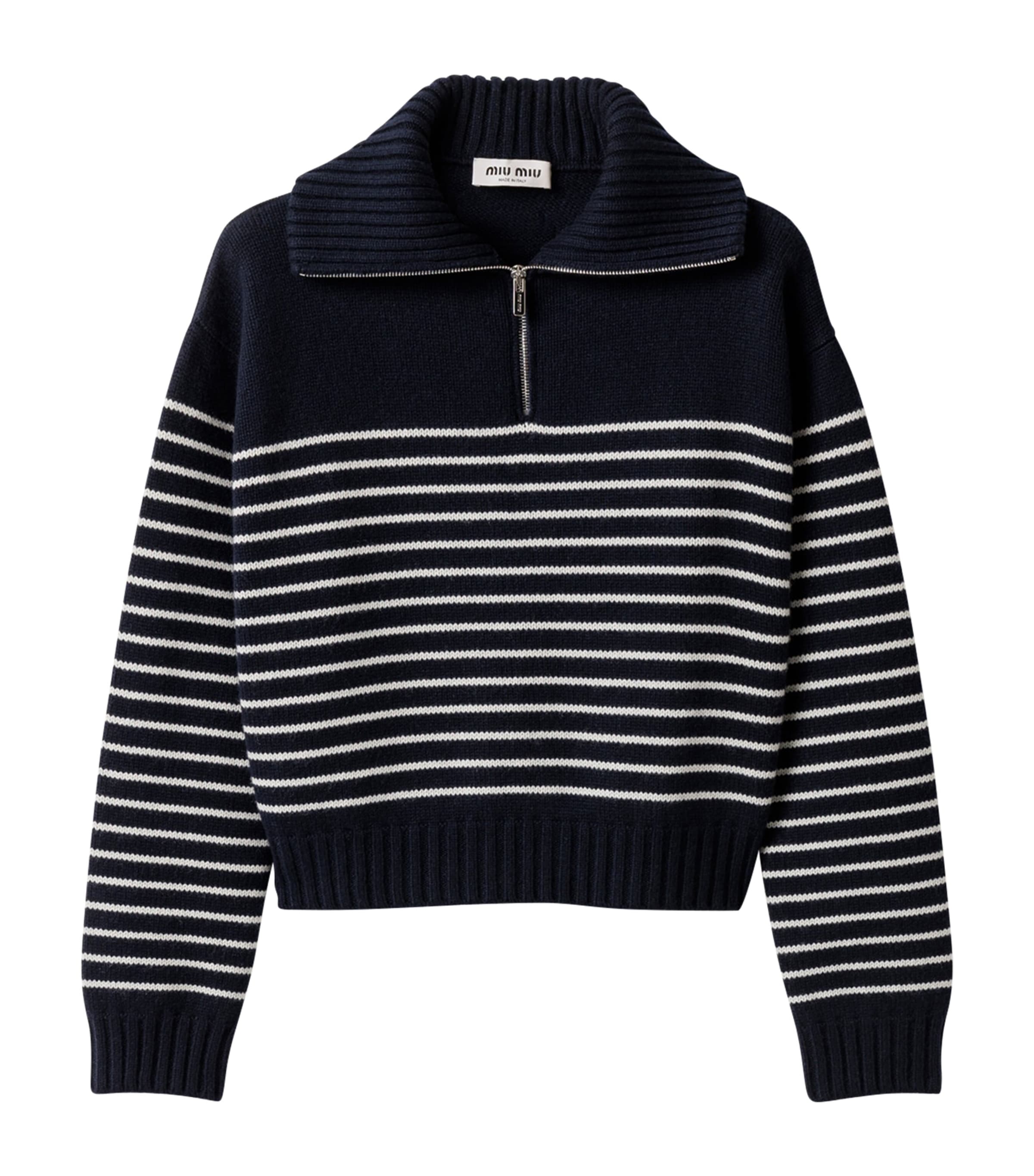 Cashmere Stripe Sweater F022X Image 1