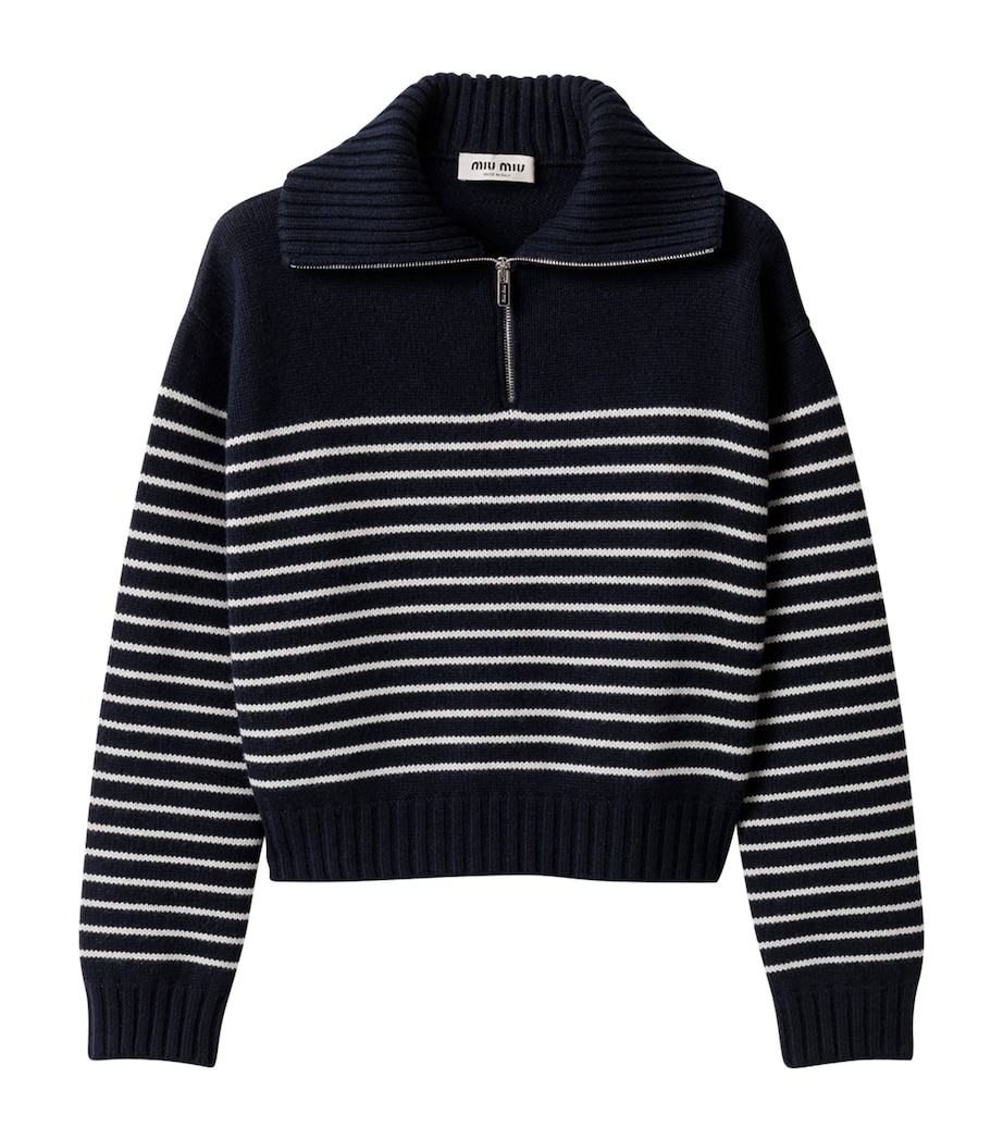Cashmere Stripe Sweater F022X Image 1