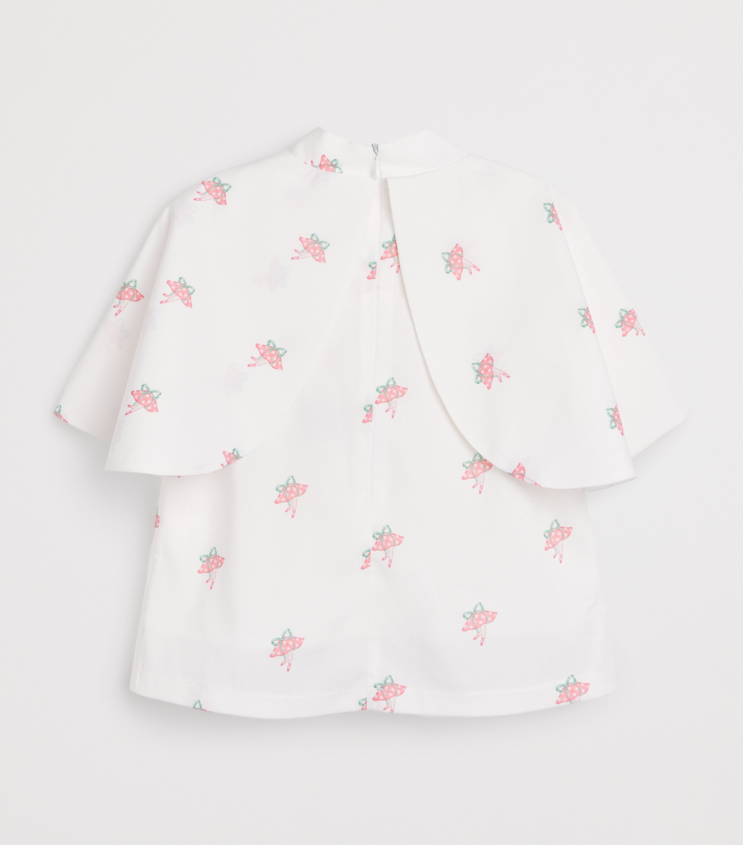 Mama Luma Satin Tie-Neck Blouse (3-12 Years) White Image 2