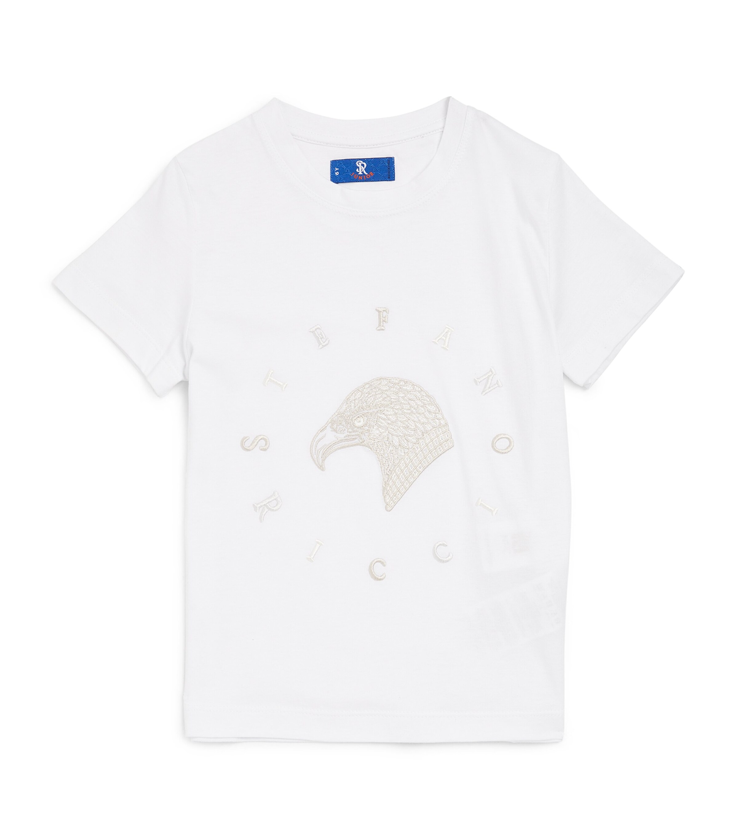 Stefano Ricci Kids' Embroidered Royal Eagle T-shirt In White