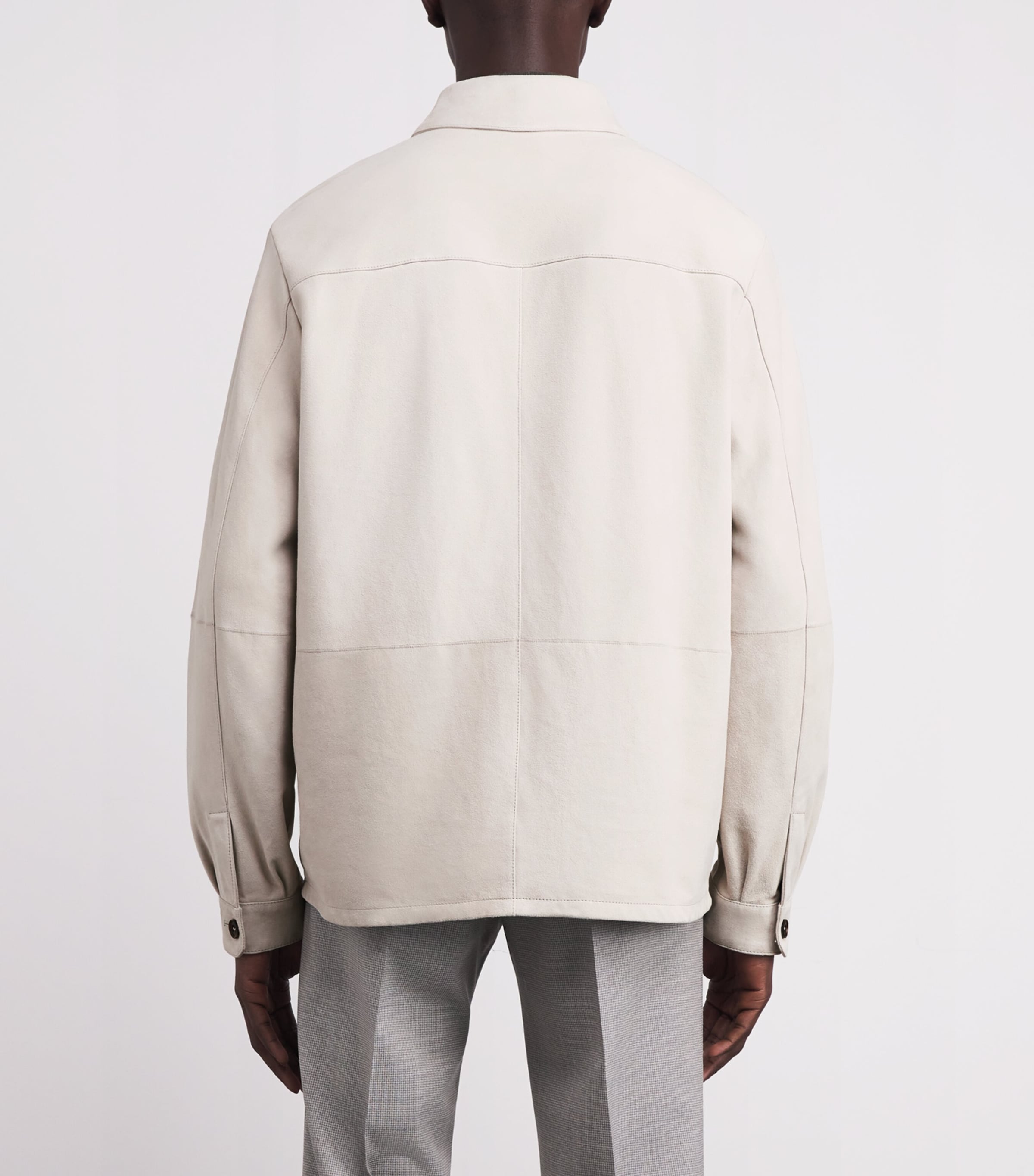 Suede Overshirt 074 ICE WHITE Image 4