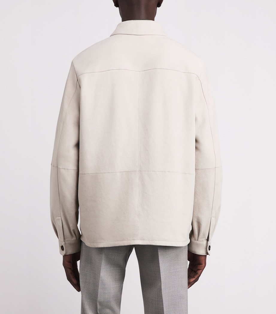 Suede Overshirt 074 ICE WHITE Image 4