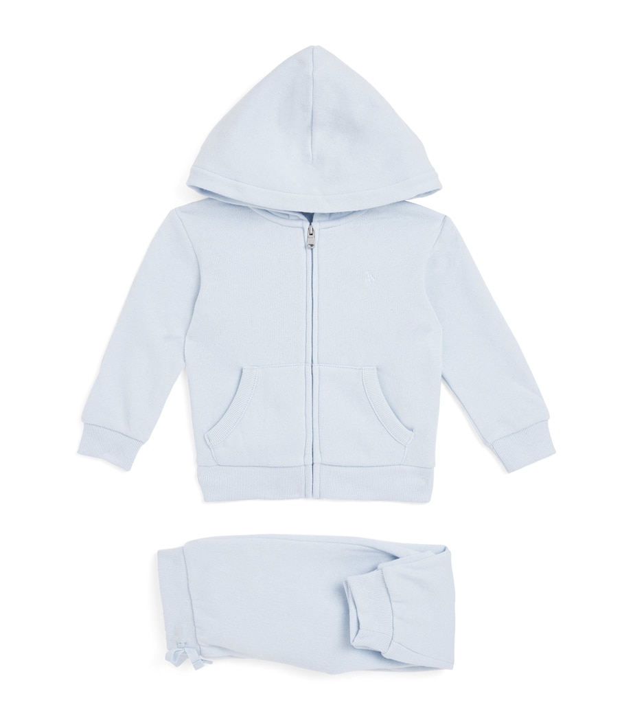 Cotton-Blend Hoodie and Sweatpants Set (3-24 Months) BERYL BLUE Image 1