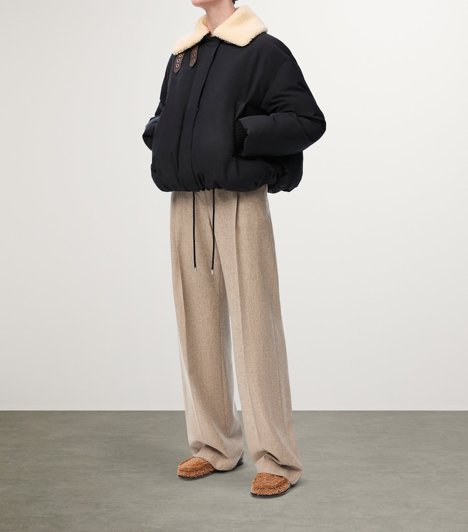 LOEWE Womens Shell Water-Repellent Puffer Jacket Black Image 2