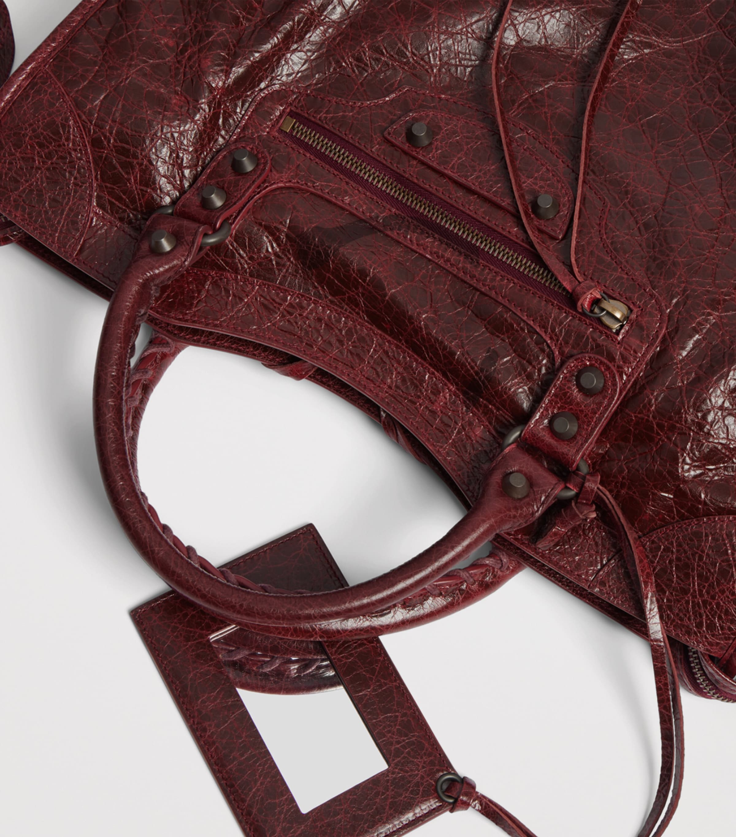 Balenciaga Medium Lambskin Le City Top-Handle Bag Image 9