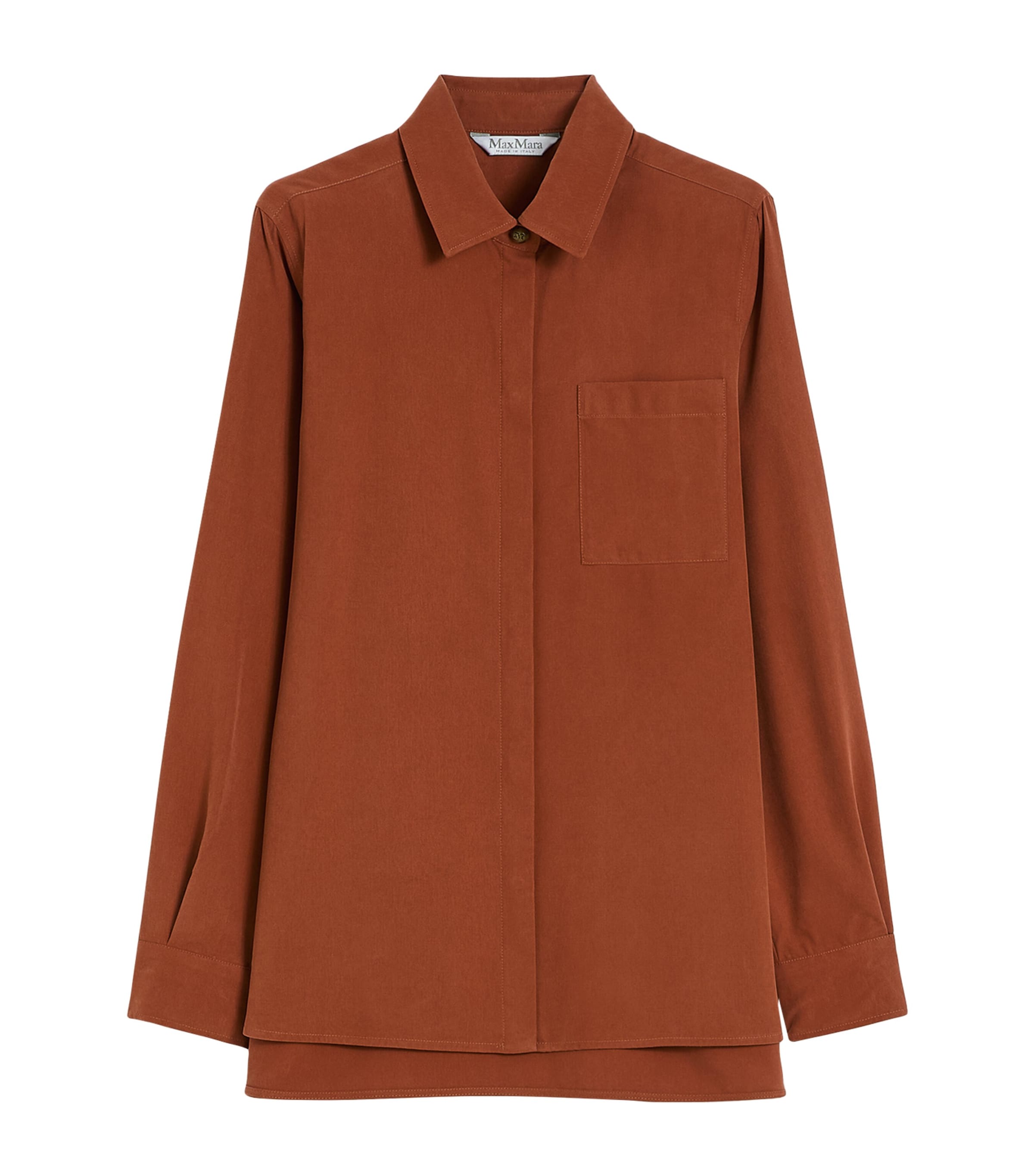 Silk Shirt TERRA COTTA Image 1