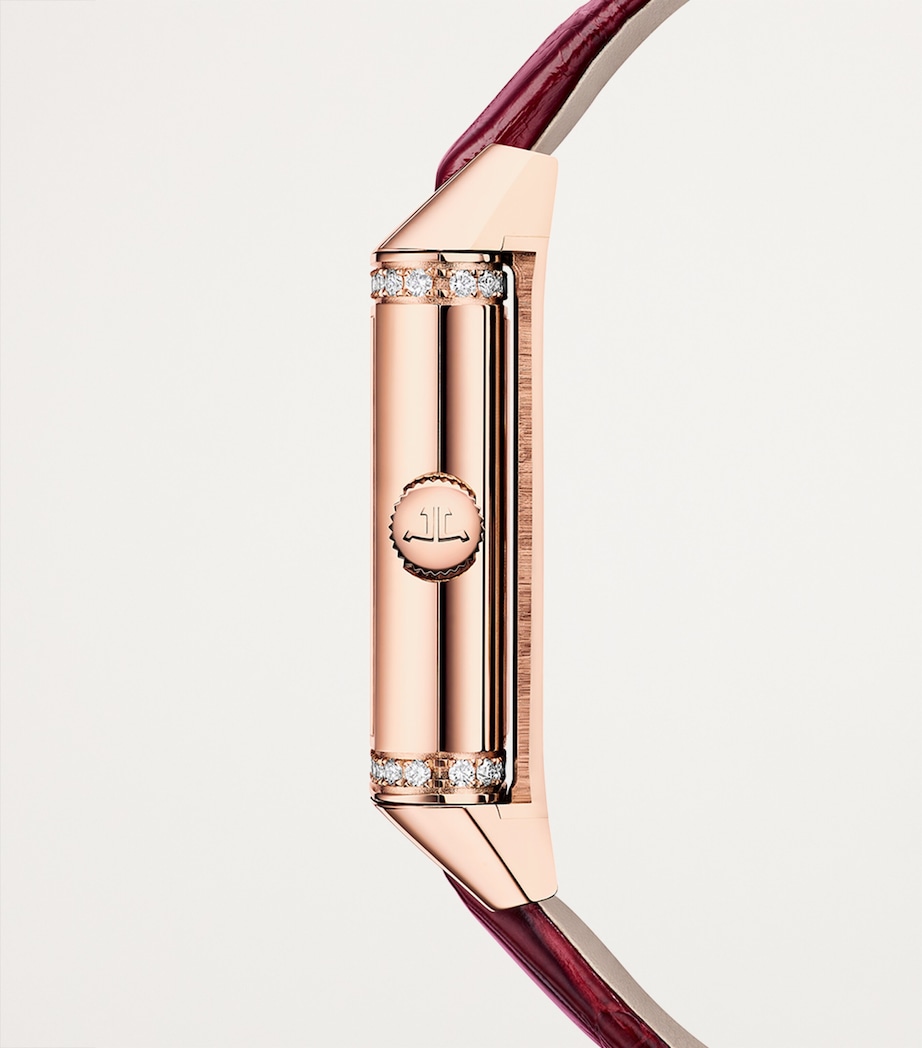 Pink Gold and Diamond Reverso One Duetto Watch 20mm PINK GOLD Image 4