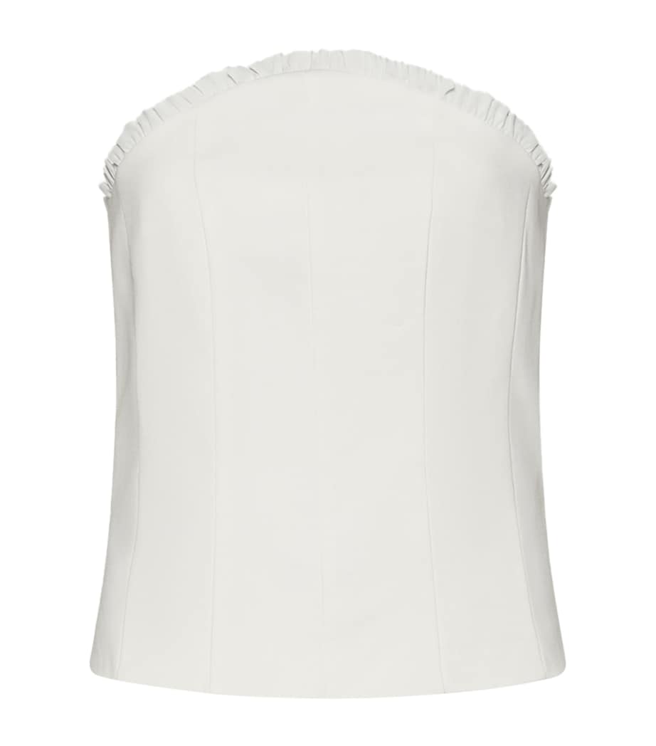 Marella Womens Ruffled-Neck Sleeveless Top Ivory Image 1
