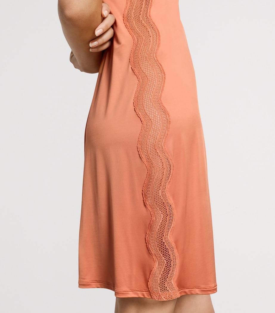 Hanro Womens Cira Nightdress Light Carnelian Image 7
