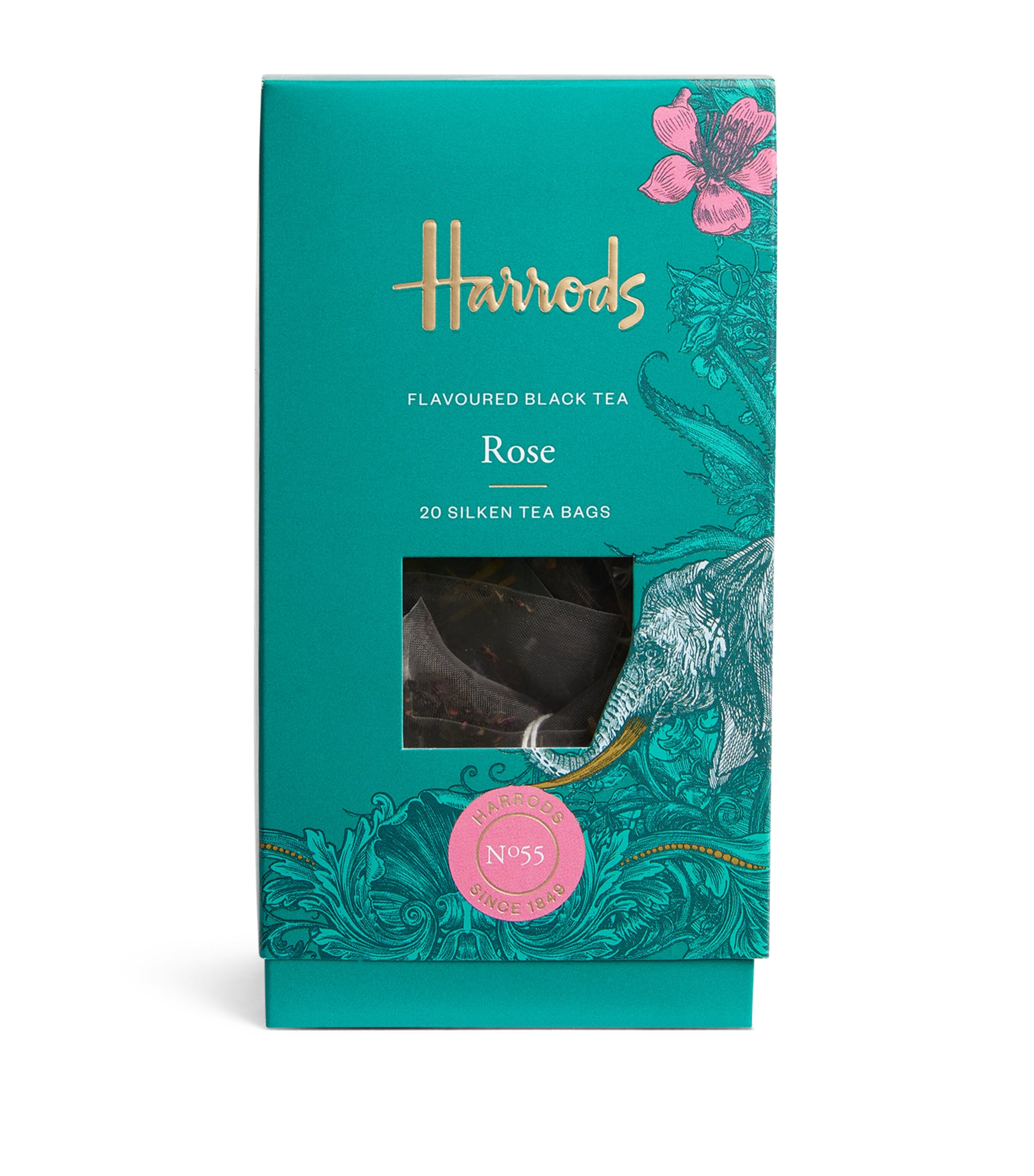 茶 Harrods Tea Harrods Rose-Flavoured Black Tea (20 Tea Bags) | Harrods US