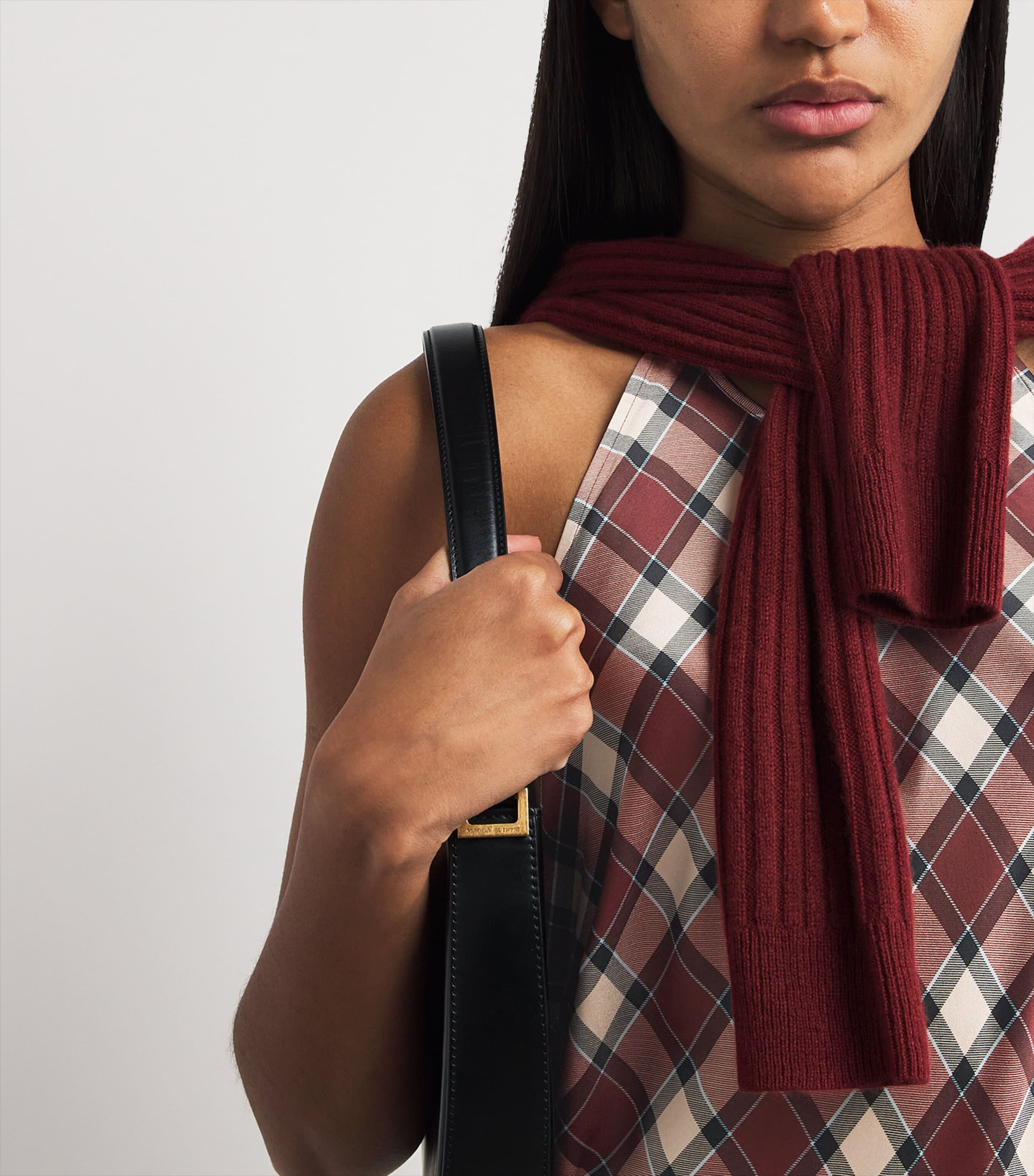 Silk Plaid Maxime Maxi Dress NORFOLK PLAID Image 6