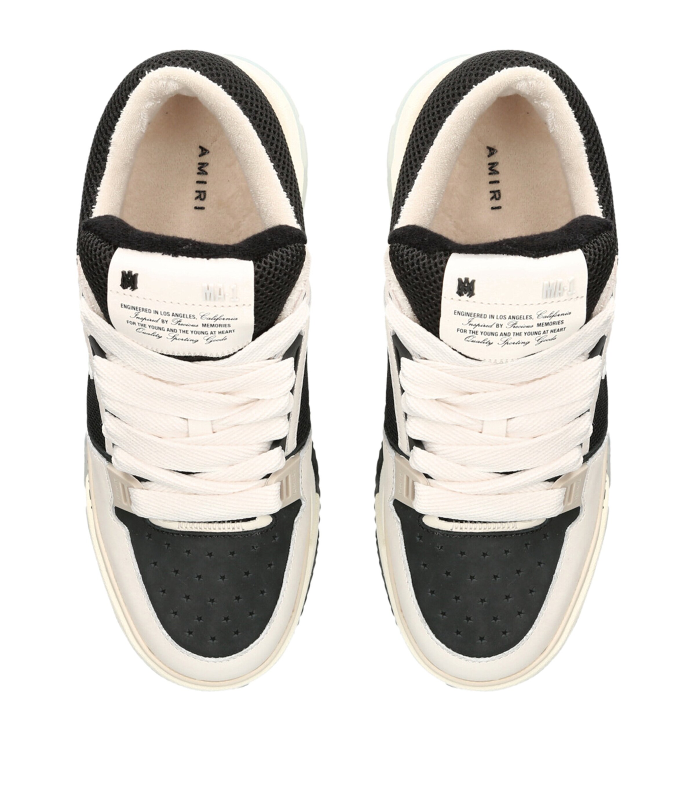 AMIRI Leather MA-1 Sneakers White/blk Image 4