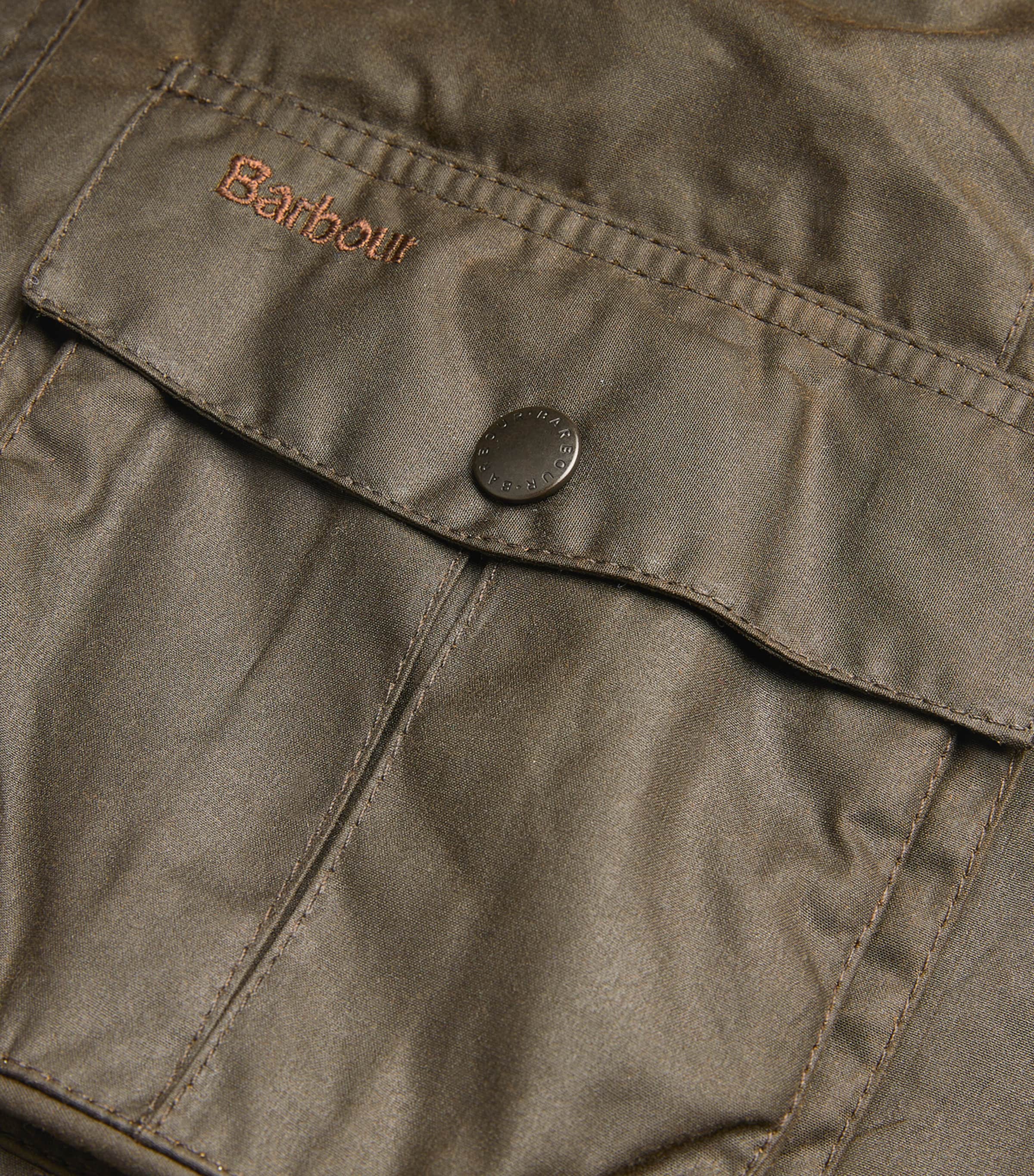 Hooded Wax Jacket OLIVE Image 4