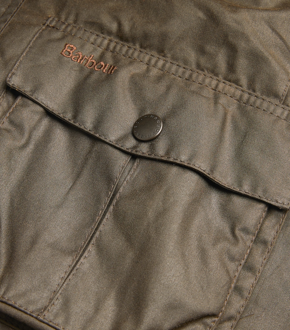 Hooded Wax Jacket OLIVE Image 4