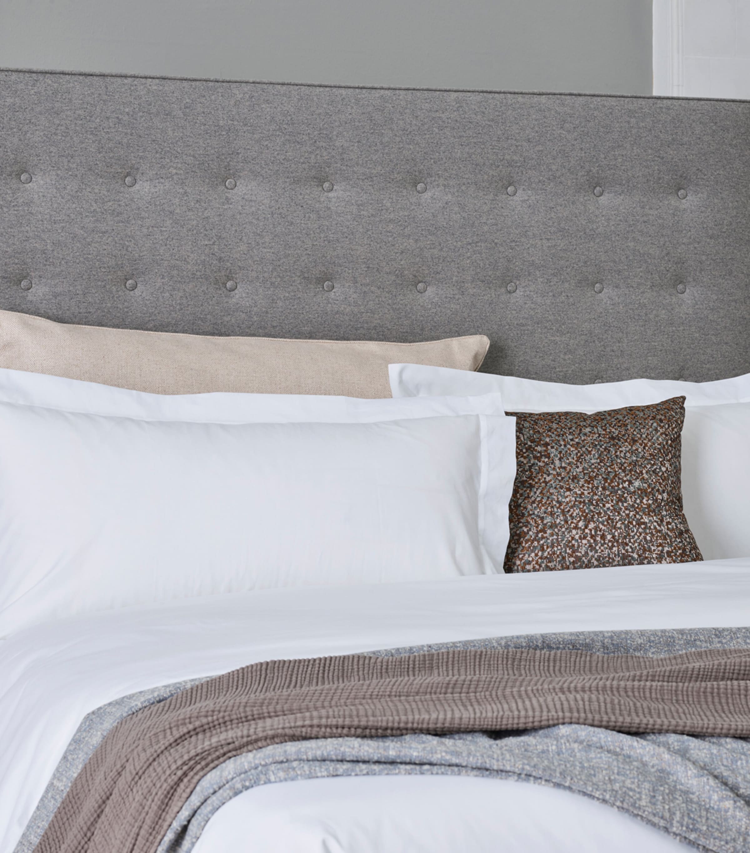 Cotton Percale The Drift King Oxford Pillowcase (50cm x 90cm) WHITE Image 3