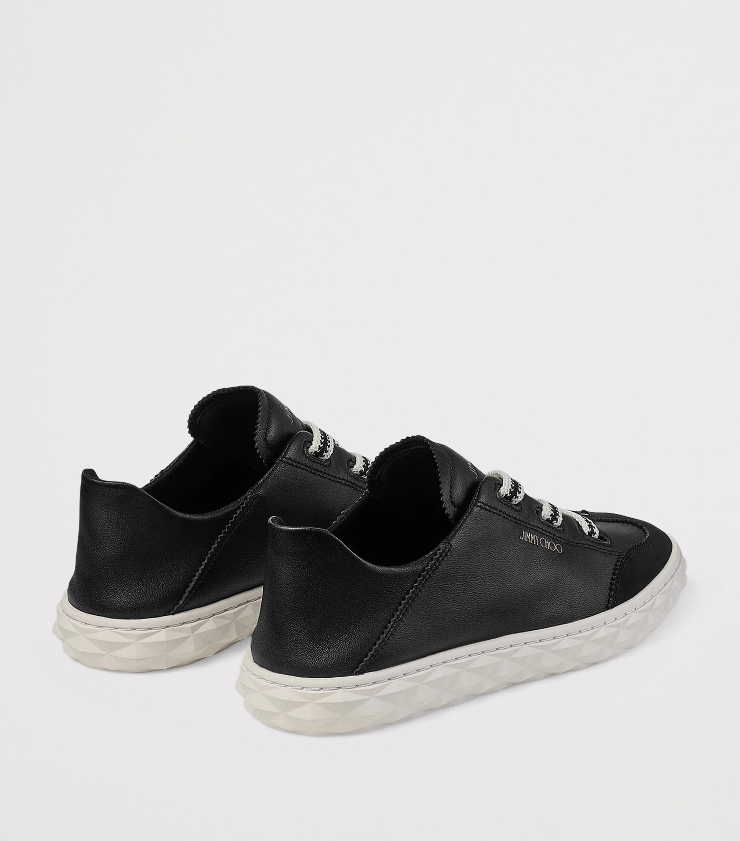 Diamond Flex Leather Trainers V BLACK MIX Image 5