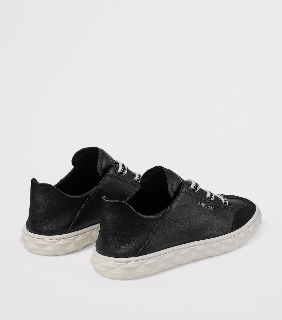Diamond Flex Leather Trainers V BLACK MIX Image 5