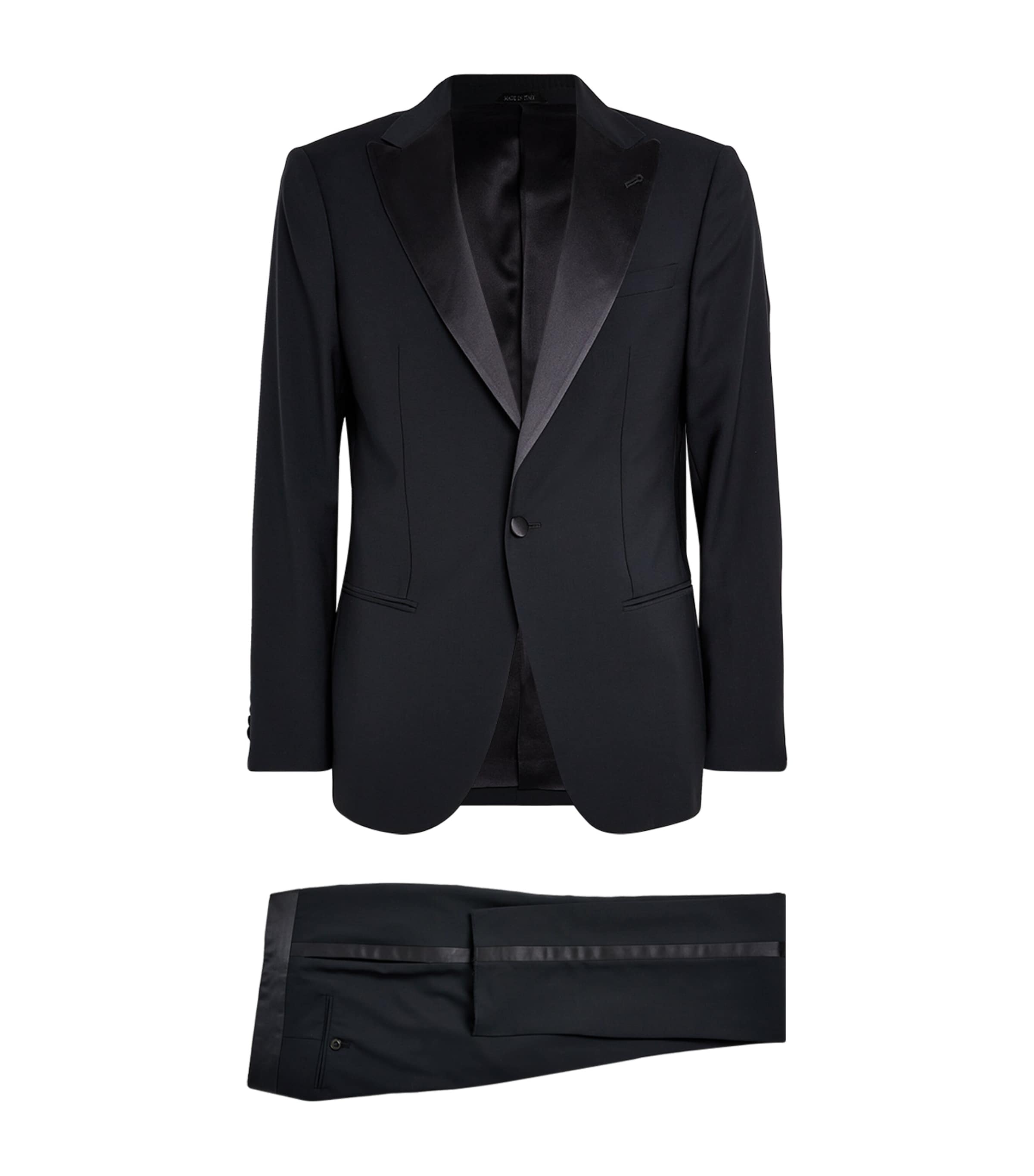 Giorgio Armani Soho Line Single-breasted Suit In Micro-gingham Wool In Blue
