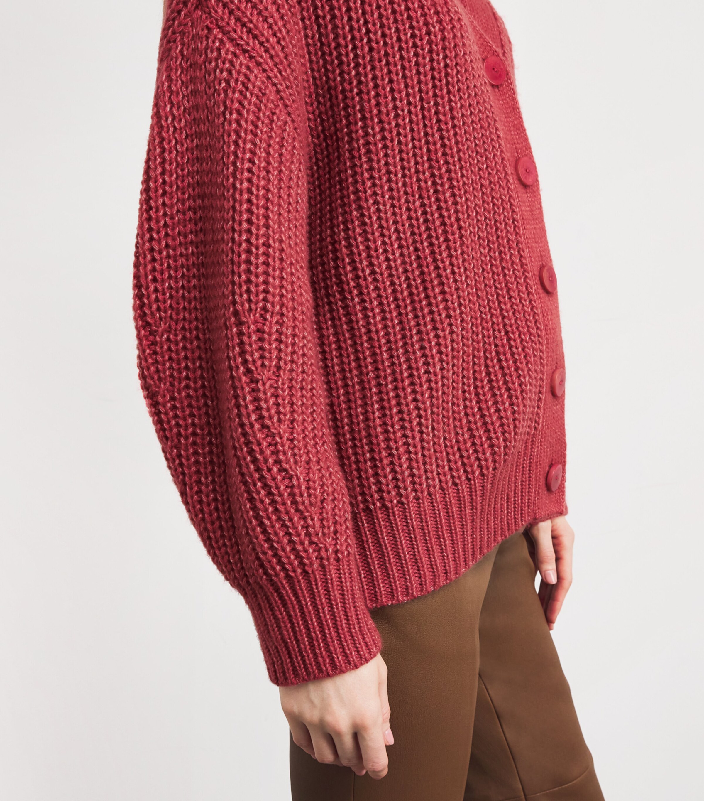 Joseph Womens Wool-Cashmere-Silk Cirrus Cardigan Mulberry Image 6