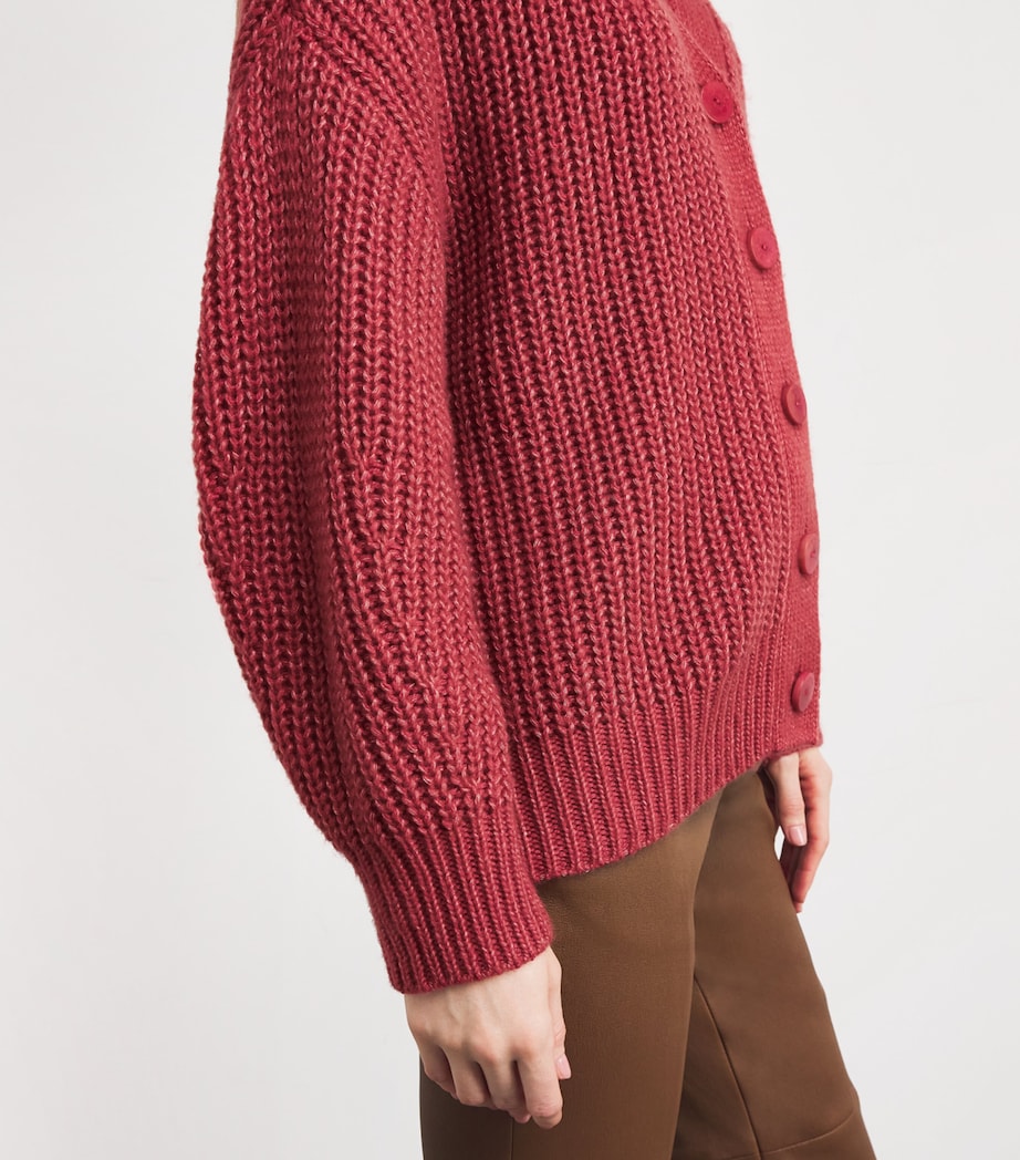 Joseph Womens Wool-Cashmere-Silk Cirrus Cardigan Mulberry Image 6